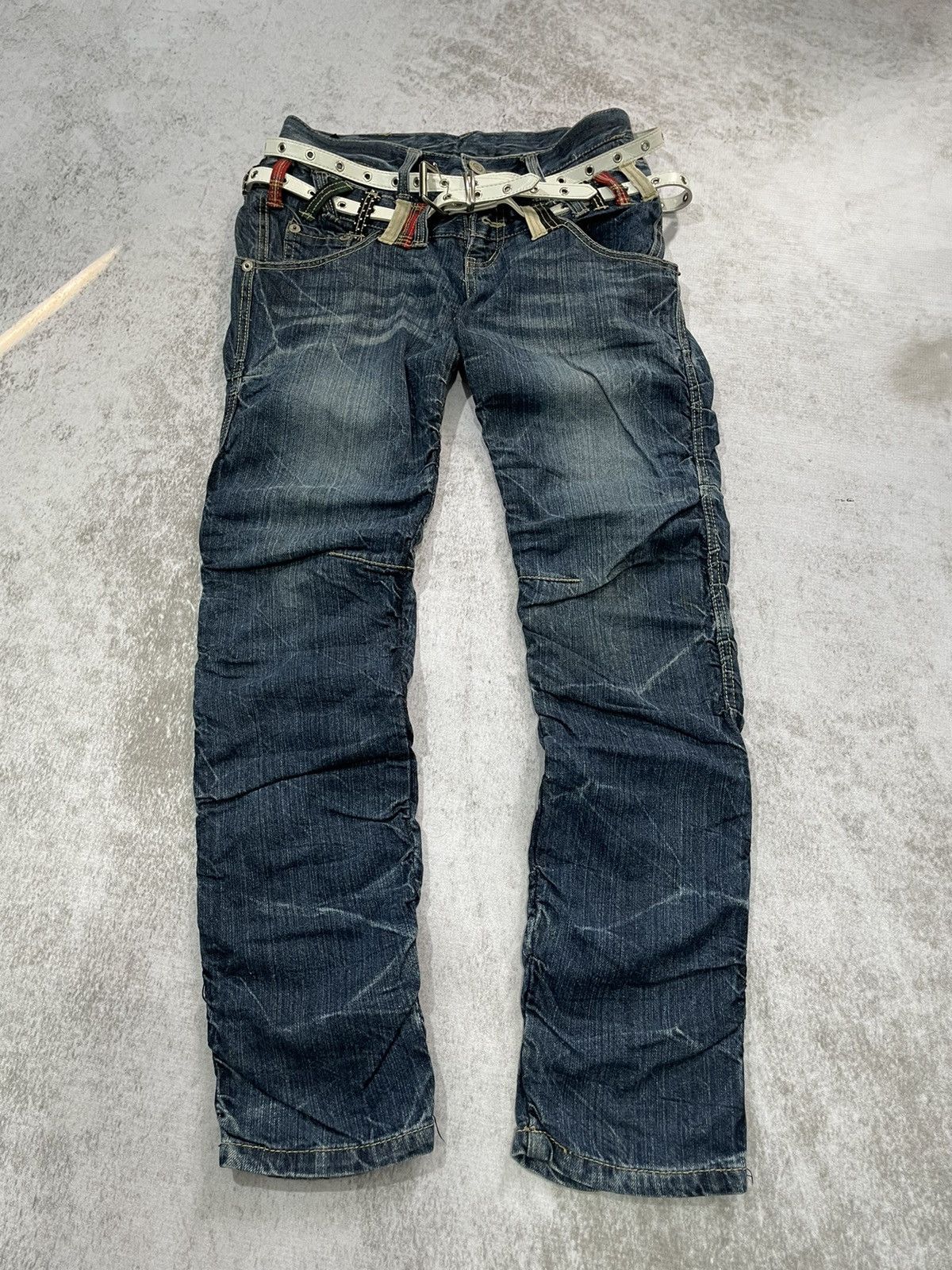 Japanese Brand 2000s japan double waist denim y2k style Size US 30 / EU 46 - 1 Thumbnail