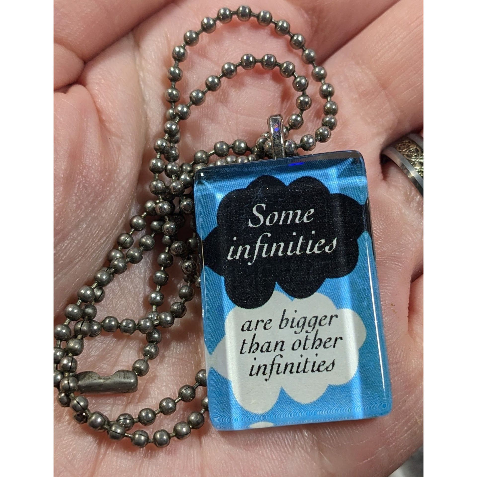 Other Some Infinities Blue Glass Pendant Necklace Size ONE SIZE - 6 Thumbnail