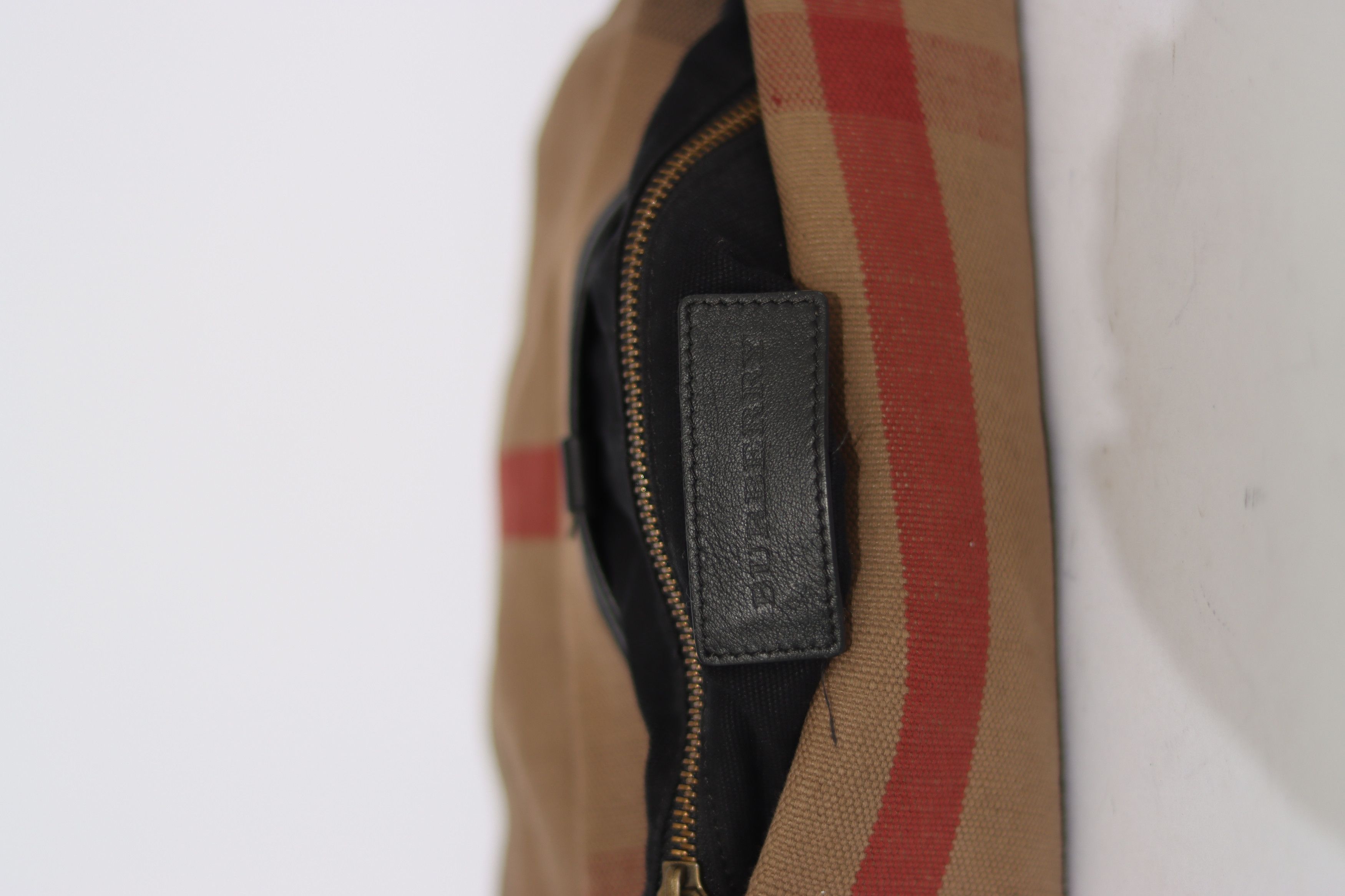 Burberry BURBERRY Canvas Mega Check Small Baildon Messenger Bag Black Size ONE SIZE - 6 Thumbnail