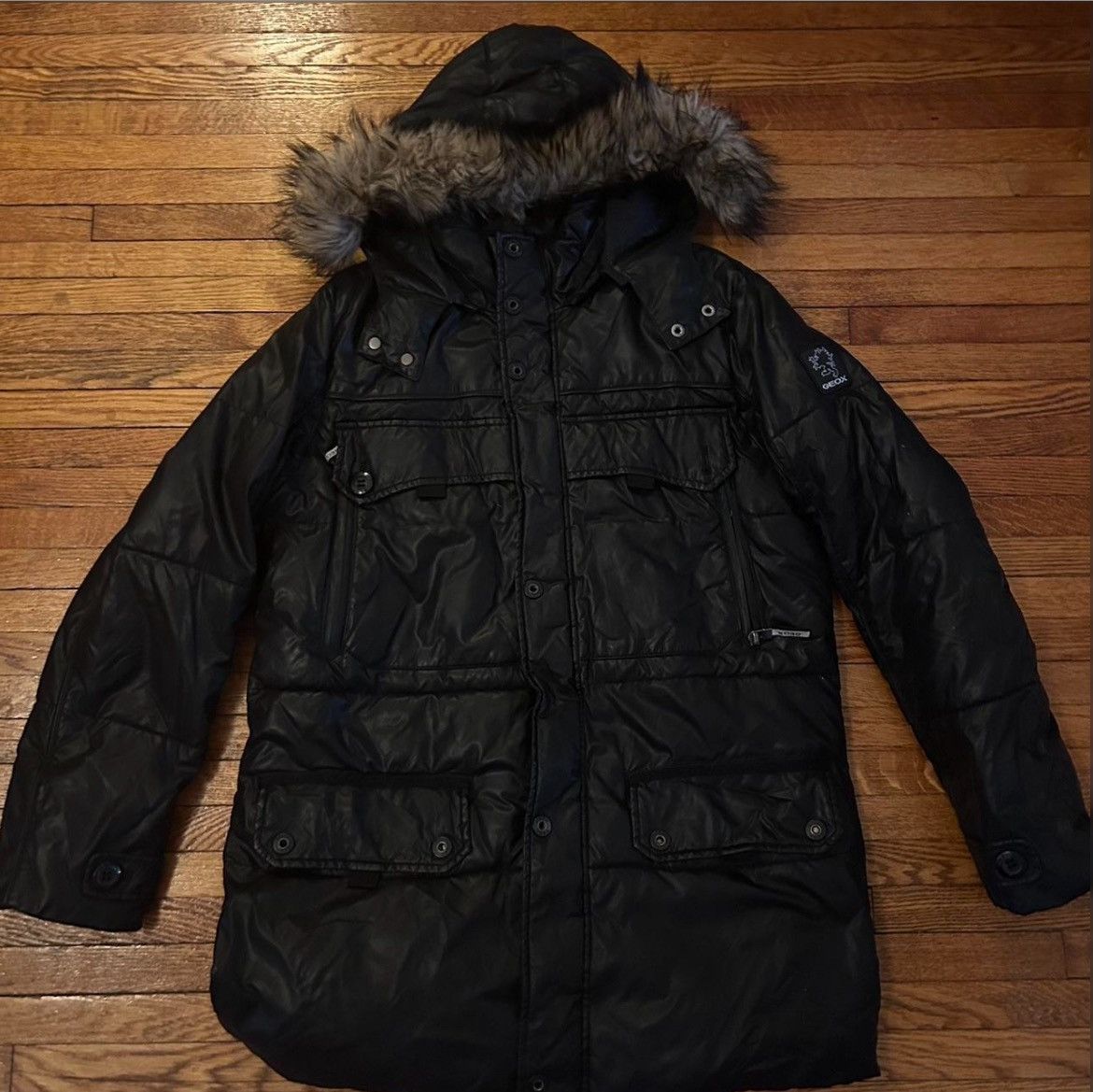 image of Geox Puffer Jacket in Black, Men's (Size Small)