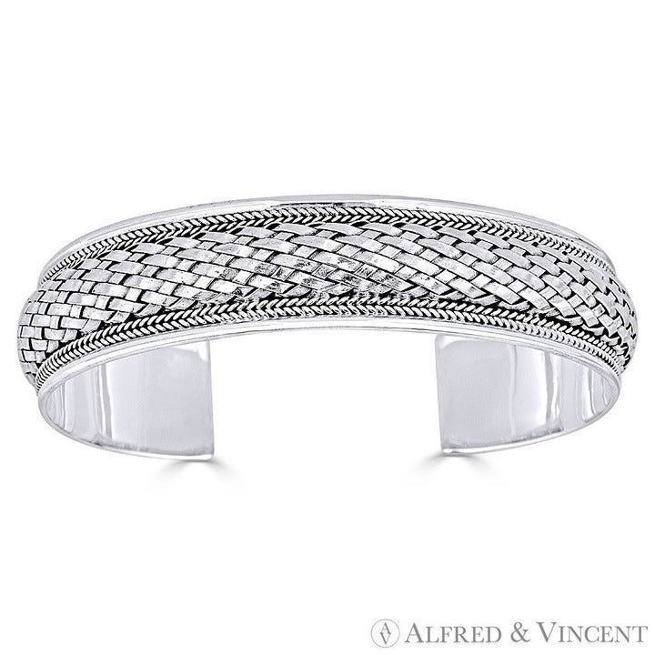 Other Basket-Weave Adjustable 15mm Open-Cuff Bangle Size ONE SIZE - 1 Preview
