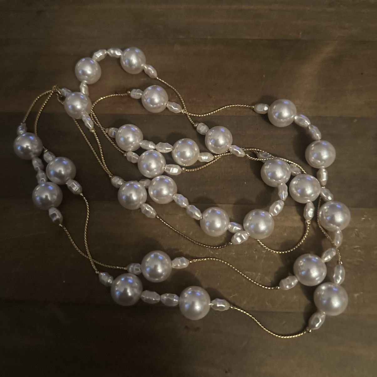 Other Long stationed pearl chain necklace Size ONE SIZE - 2 Thumbnail
