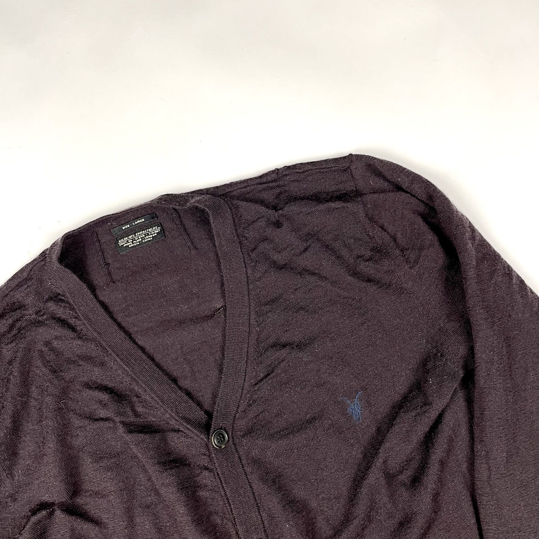 Allsaints × Vintage CRAZY Allsaints cashmere brown cardigan sweater elegant drip Size US L / EU 52-54 / 3 - 3 Thumbnail