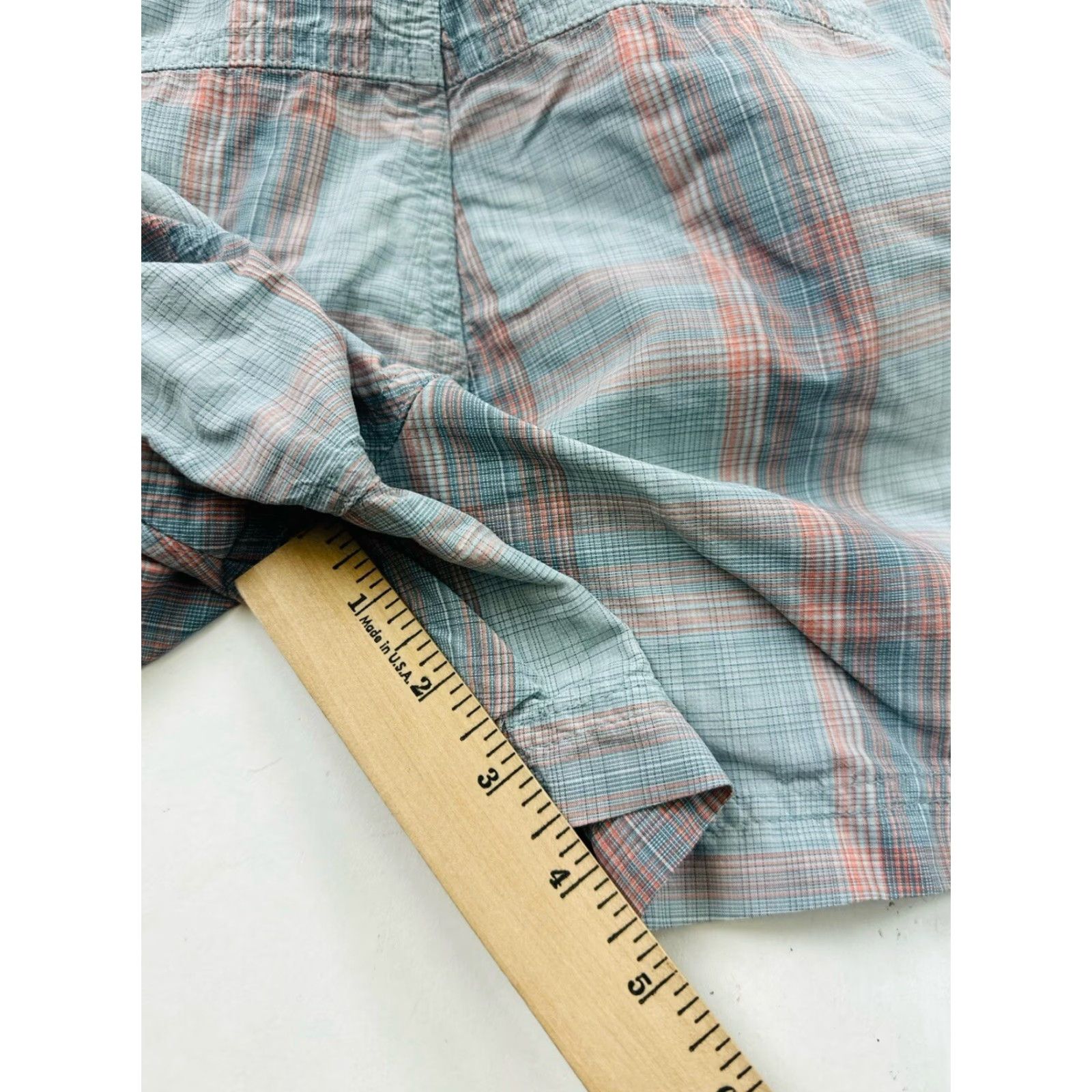 Vintage Columbia Shorts Women’s L Large Plaid Cargo Hiking Belted Size 36" / US 14 / IT 50 - 6 Thumbnail