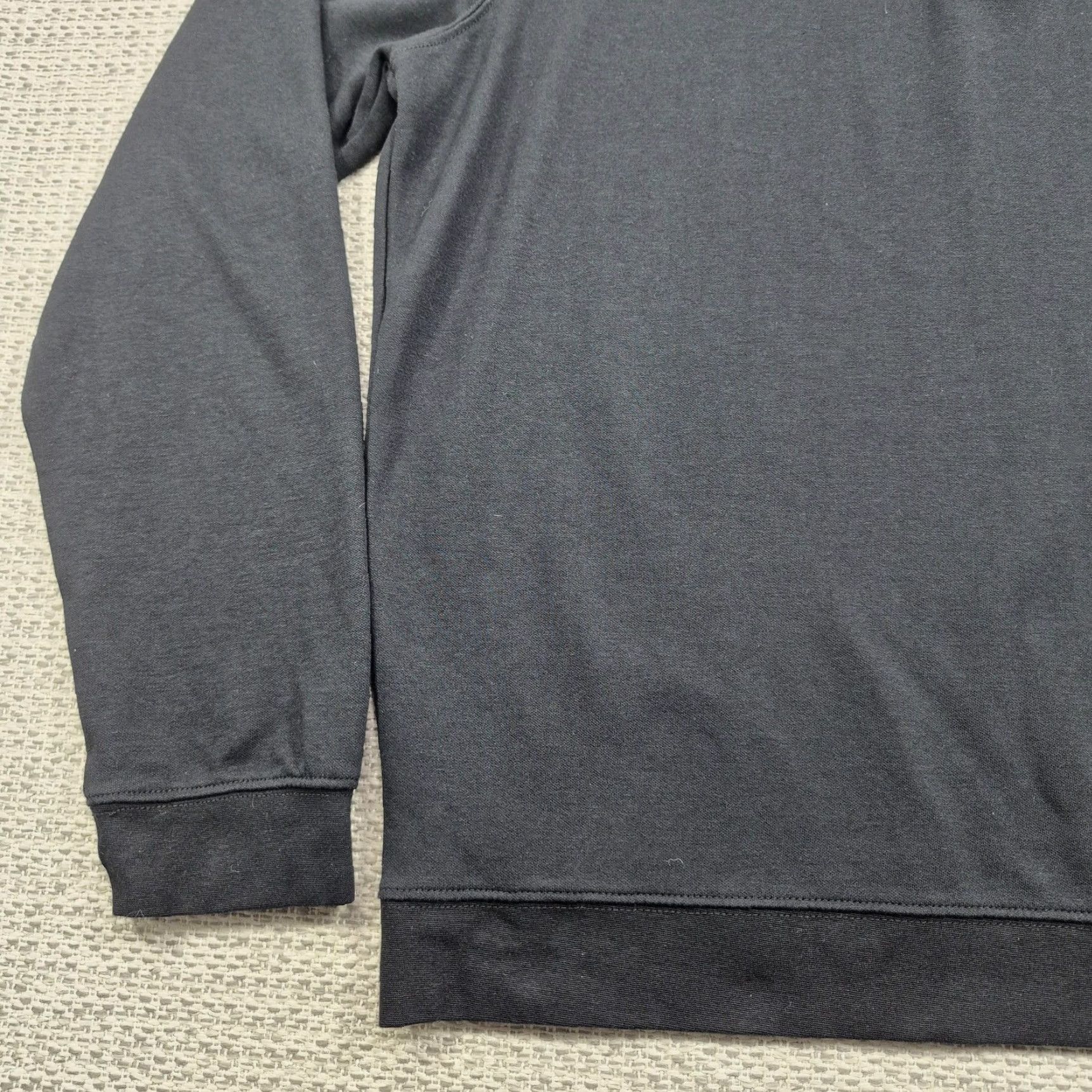 johnnie-O johnnie-O Pullover Mens XL Black 1/4 Zip Mock Neck Logo Sweatshirt Size US XL / EU 56 / 4 - 3 Thumbnail