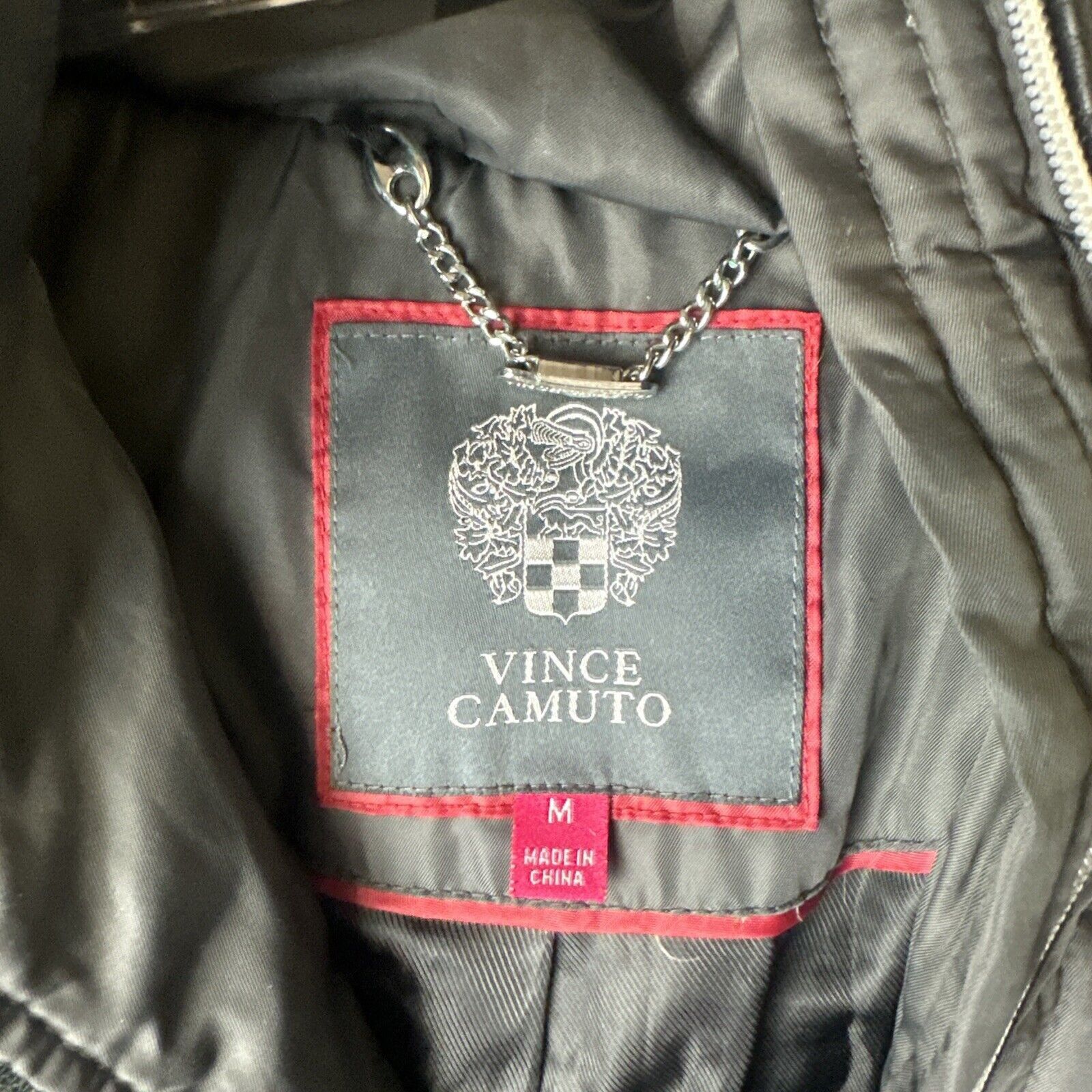 Vince Camuto VINCE CAMUTO Women's M grey Full Zip Quilted Hooded Puffer Size M / US 6-8 / IT 42-44 - 11 Thumbnail