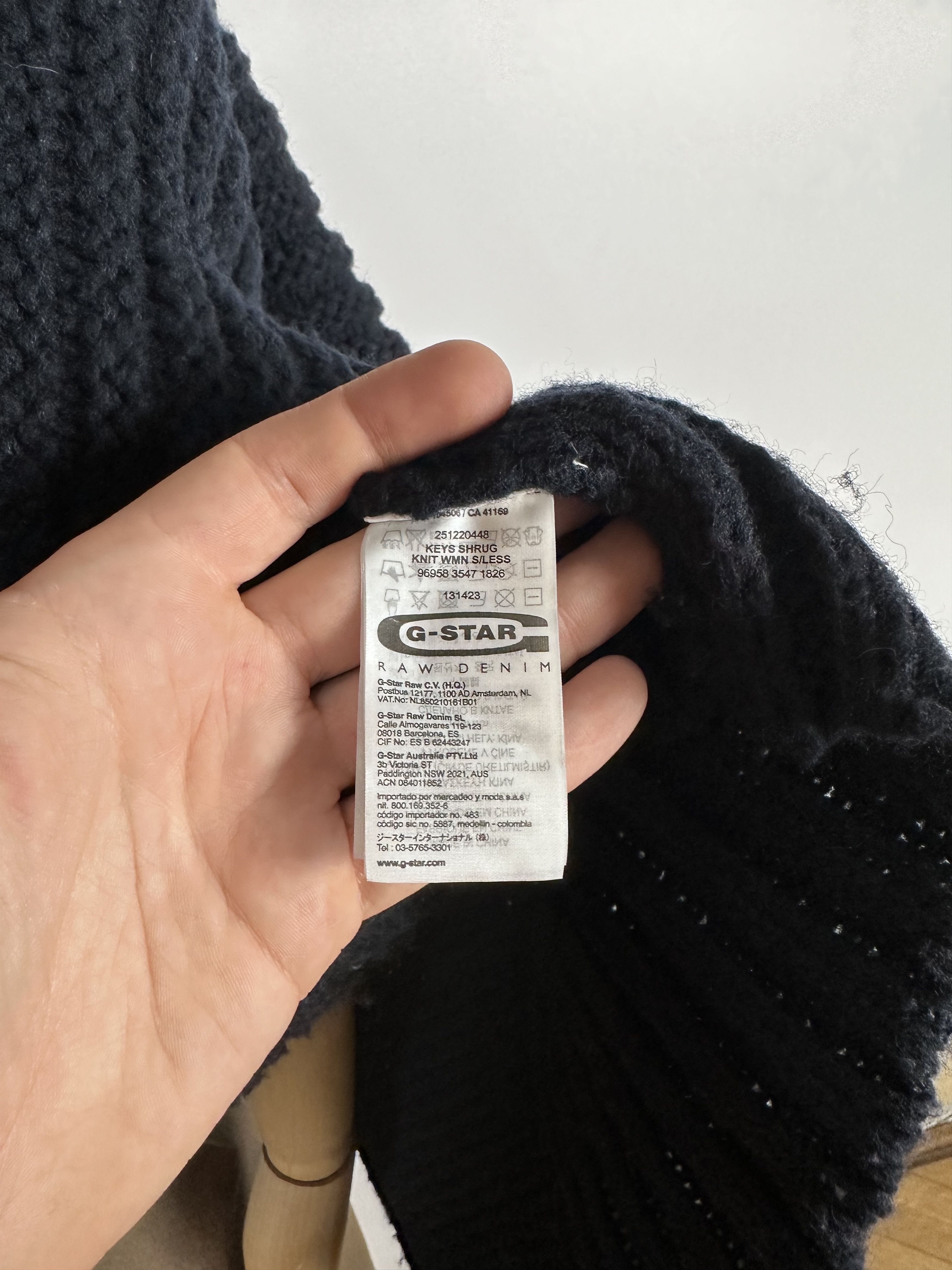 G-Star G Star Raw Keys Shrug Blue Knit Chunky Knit Sleeveless Shrug Size M / US 6-8 / IT 42-44 - 9 Thumbnail