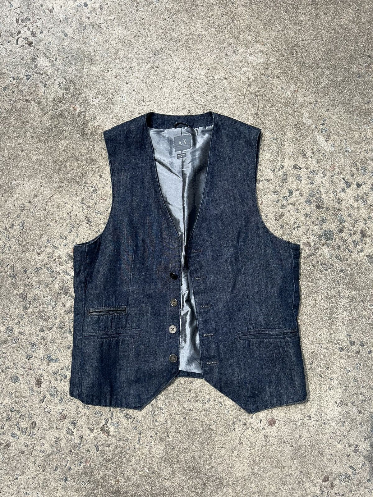Armani Exchange Armani Exchange Denim Vest Size US M / EU 48-50 / 2 - 1 Thumbnail