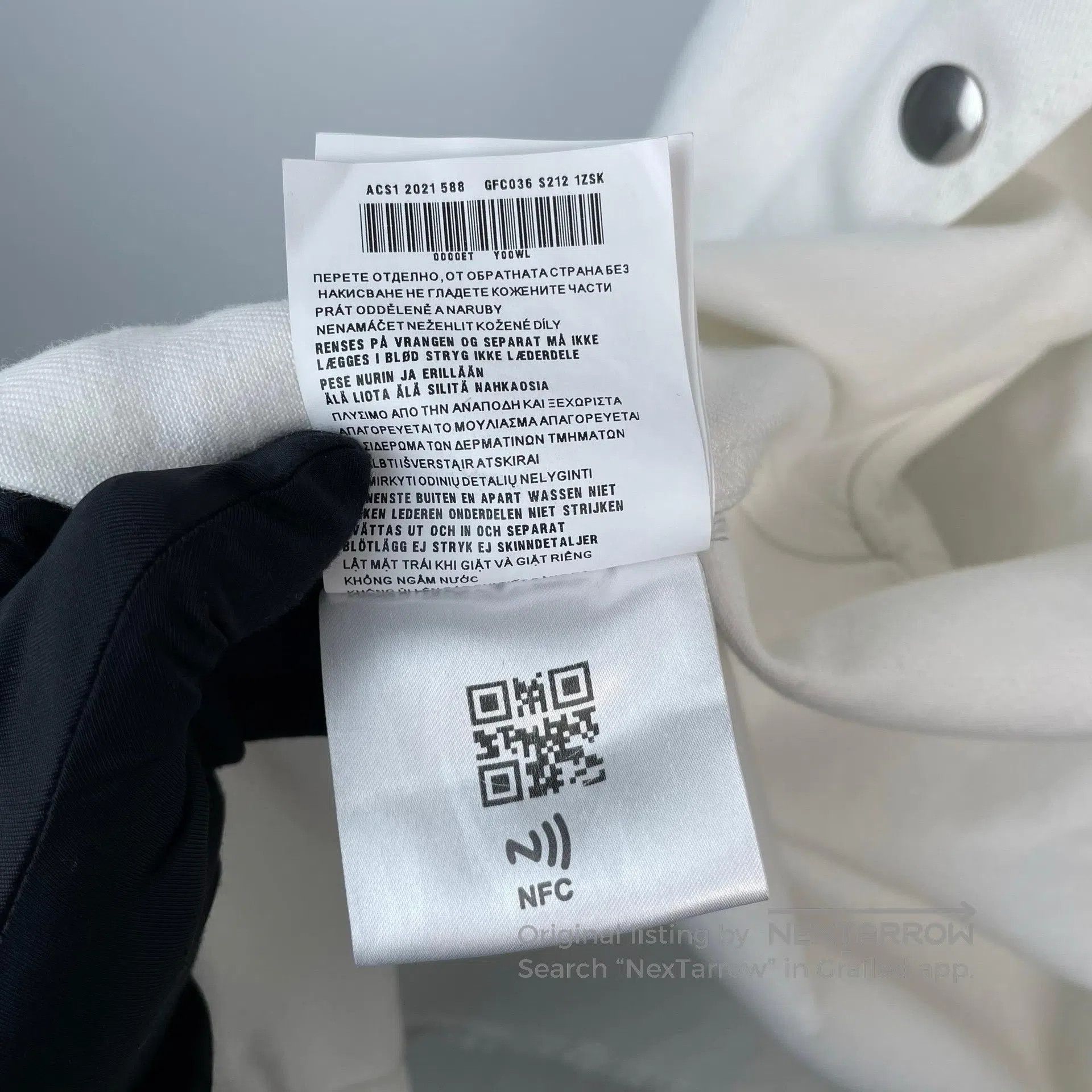 Prada Prada White Metal Triangle Logo Long Sleeve Shirt Jacket| Size XS / US 0-2 / IT 36-38 - 9 Thumbnail