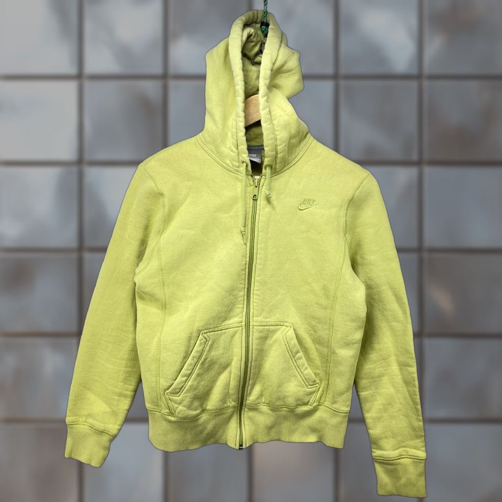 Nike VINTAGE Nike Zip-Up Hoodie Swoosh Tonal Women's M Green Hoodie Size M / US 6-8 / IT 42-44 - 1 Thumbnail
