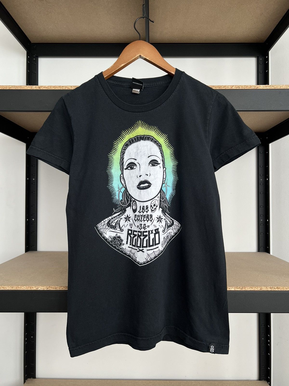 Rebel8 Vintage Rebel8 Tattoo Made in USA Women Black T-shirt Size L / US 10 / IT 46 - 2 Thumbnail