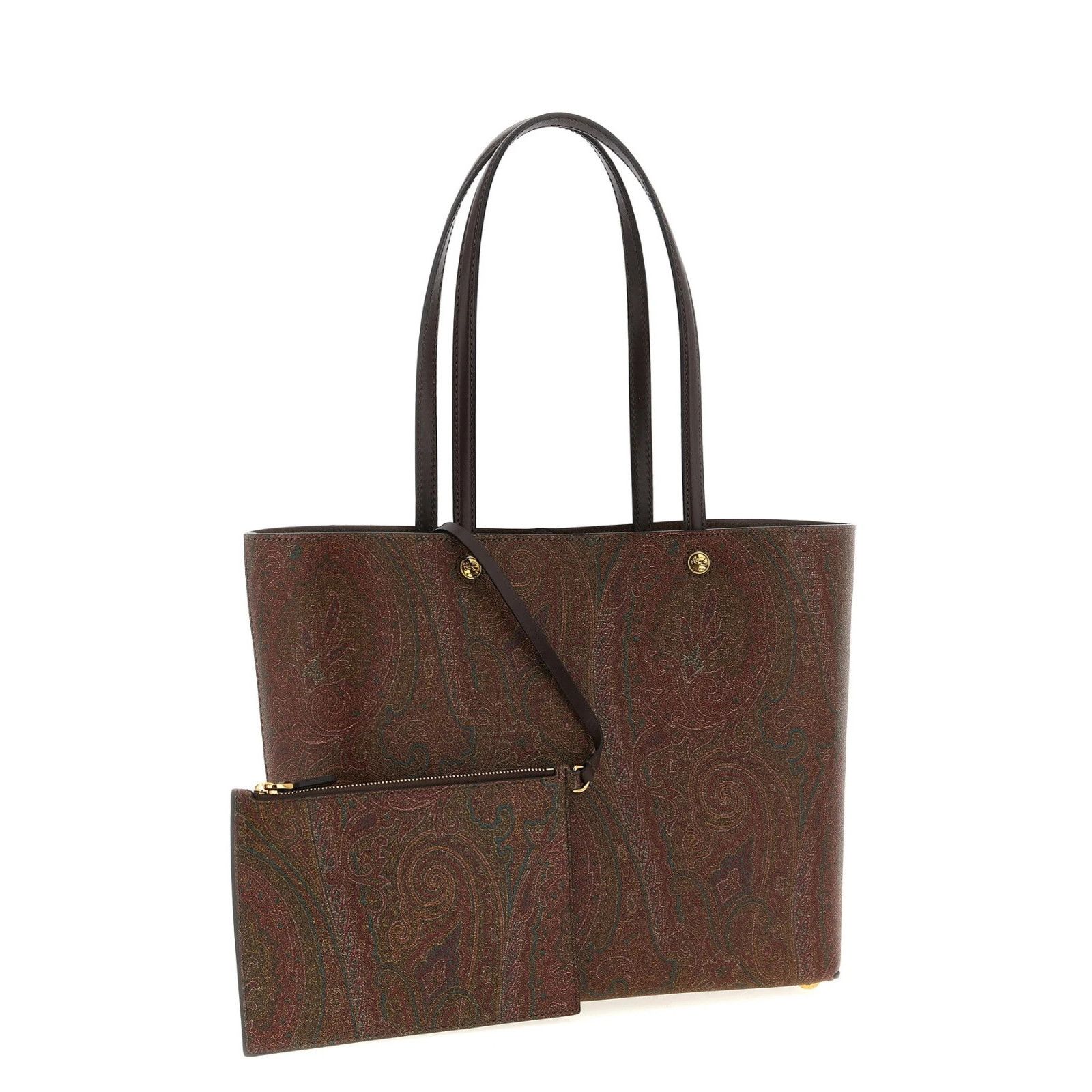 Etro ETRO Medium Etro Essential Brown Cotton Shopper Shoulder Bag Size ONE SIZE - 3 Thumbnail