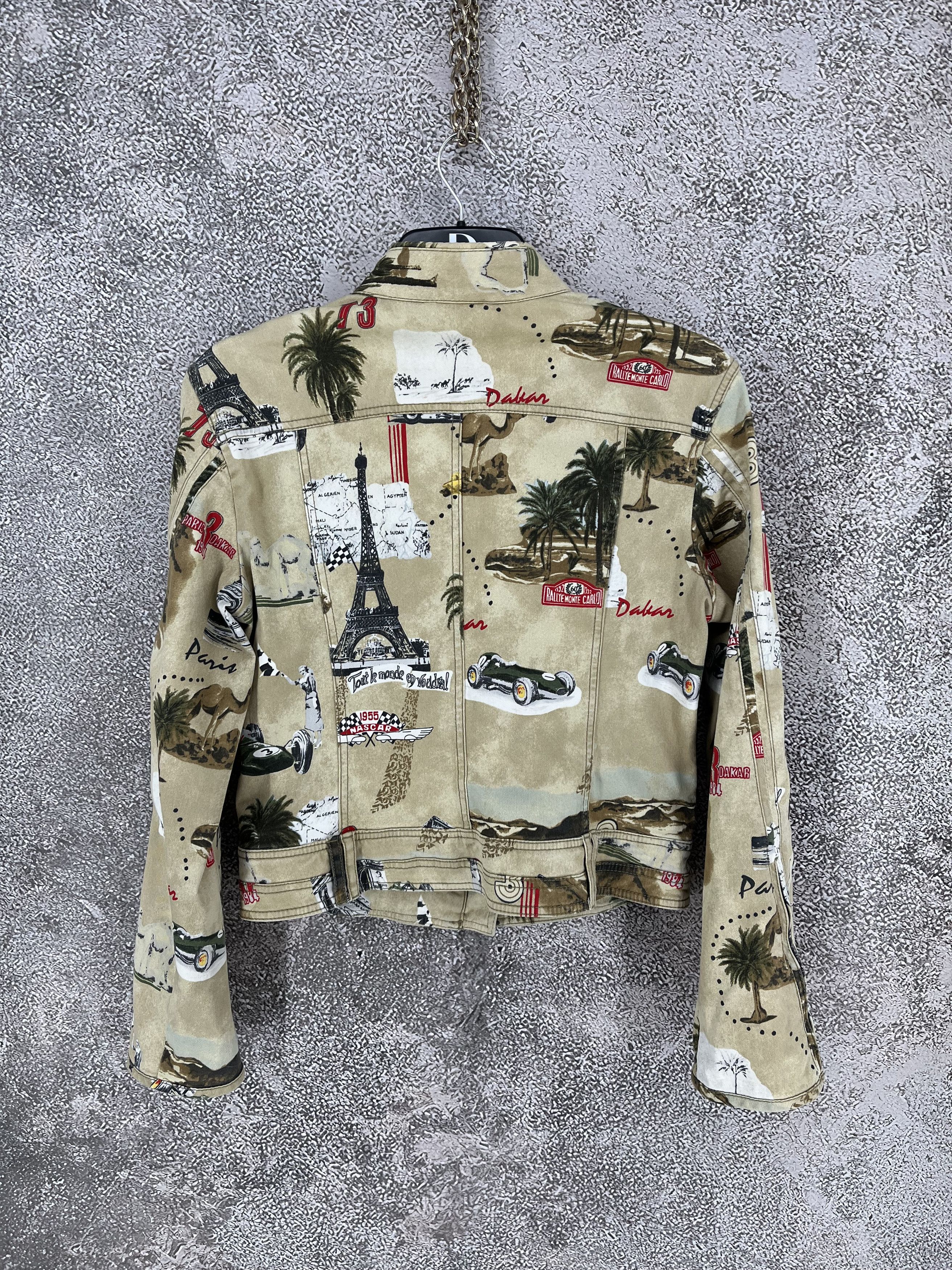 Other MARC CAIN Biker Moto Jacket Racing Print Stretch Cotton Size M / US 6-8 / IT 42-44 - 10 Thumbnail