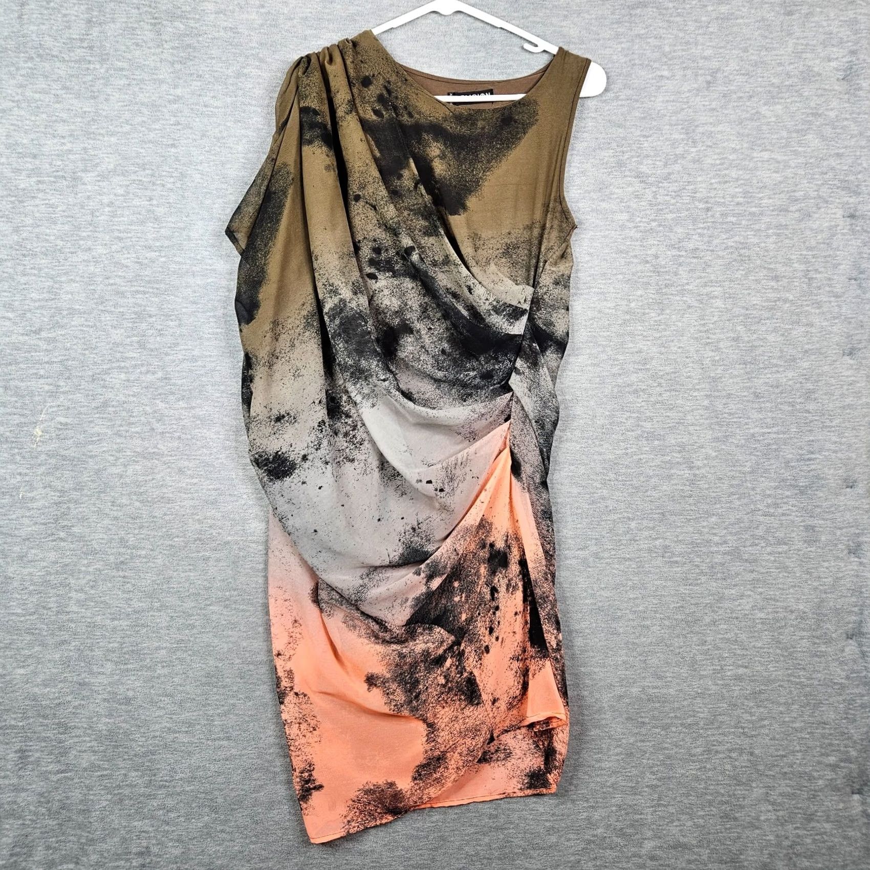 Vintage Religion Dress Sleeveless XS Brown A-Line Women's Size XS / US 0-2 / IT 36-38 - 2 Thumbnail