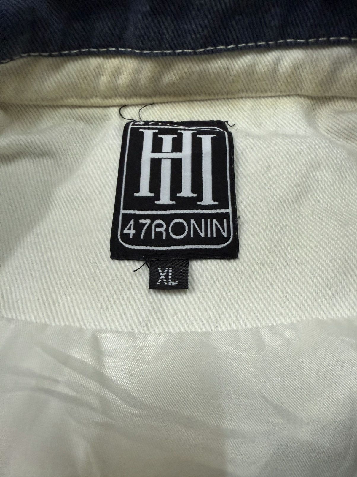 47 Vintage 47Ronin Double Zipper Denim Bomber Jacket Size US XL / EU 56 / 4 - 7 Thumbnail