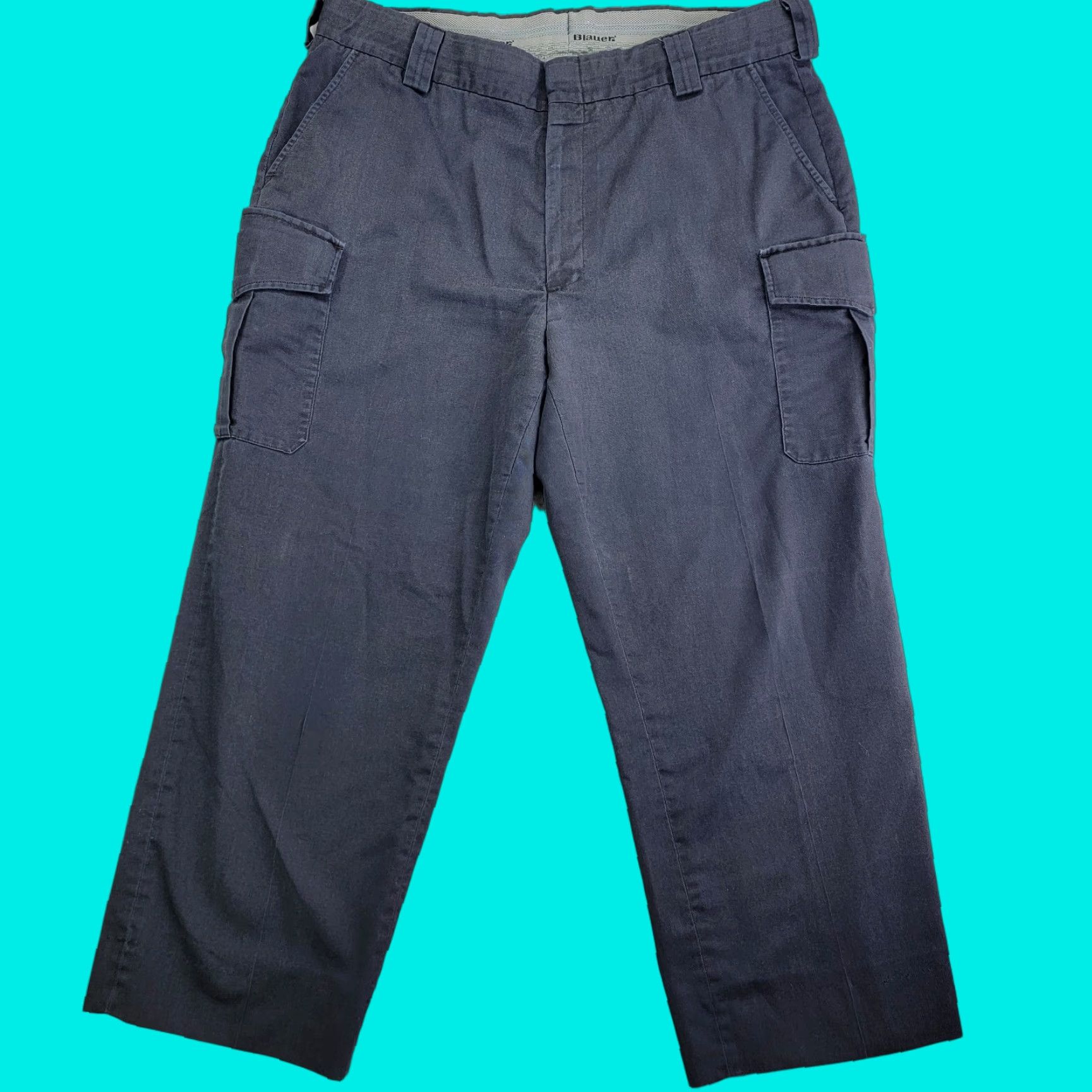 Vintage Blauer Tactical Pants Mens 38x28 Navy Blue Cargo Pockets Straight utility 8810X Size US 38 / EU 54 - 1 Thumbnail
