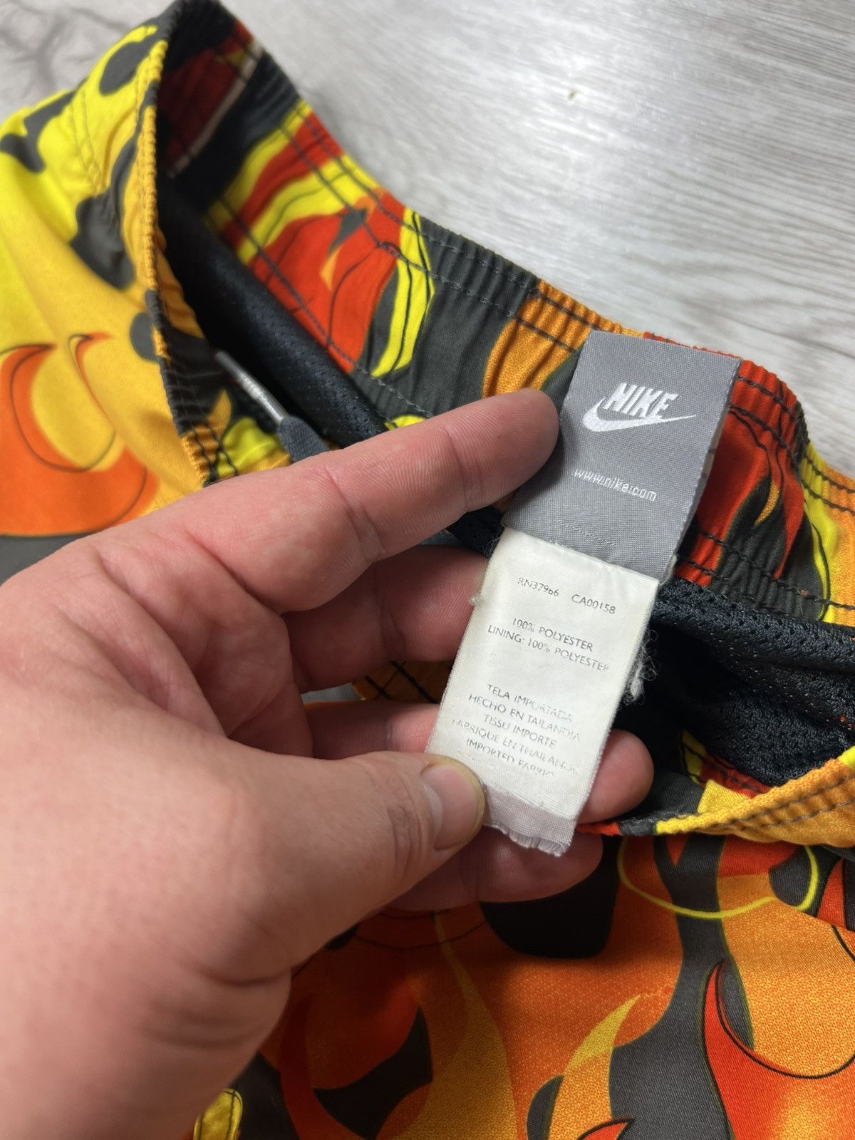 Nike Vintage Y2K Nike Swim Flame All Over Printed Shorts Size S Size US 30 / EU 46 - 14 Thumbnail