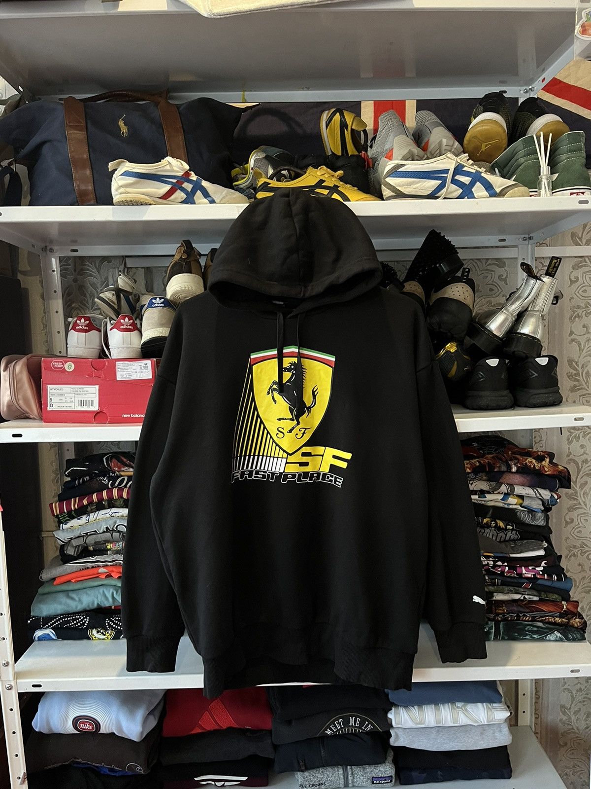 Ferrari Vintage Ferrari Sweatshirt Hoodie Streetwear Rare Y2K Size US L / EU 52-54 / 3 - 2 Thumbnail
