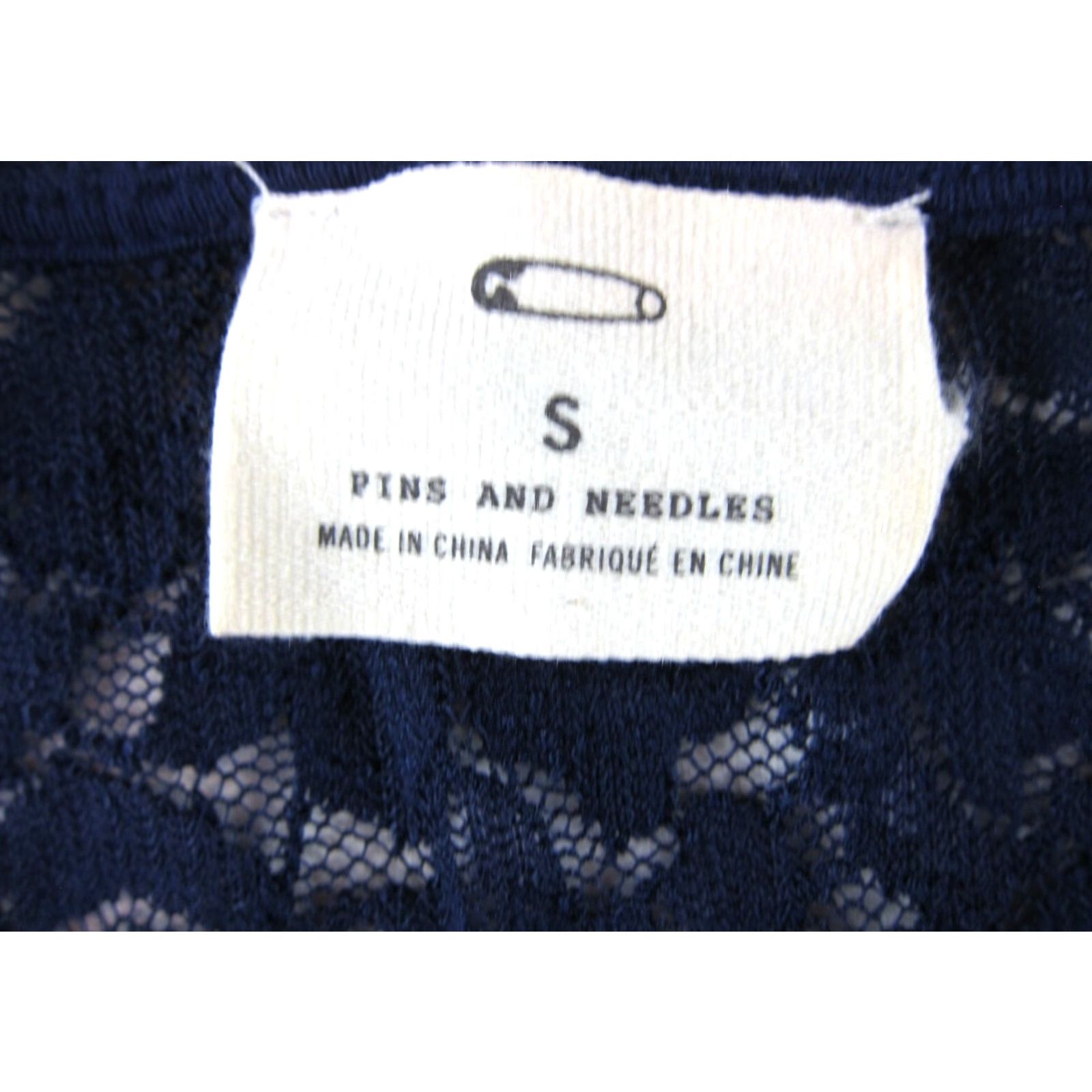 Needles Pins And Needles Urban Outfitters Blue Stretch Lace Short Sleeve Sheath Dress S Size 28" / US 6 / IT 42 - 3 Thumbnail