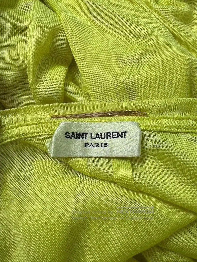 Saint Laurent Paris Saint Laurent Silk Fluorescent Yellow T. Size US M / EU 48-50 / 2 - 4 Thumbnail