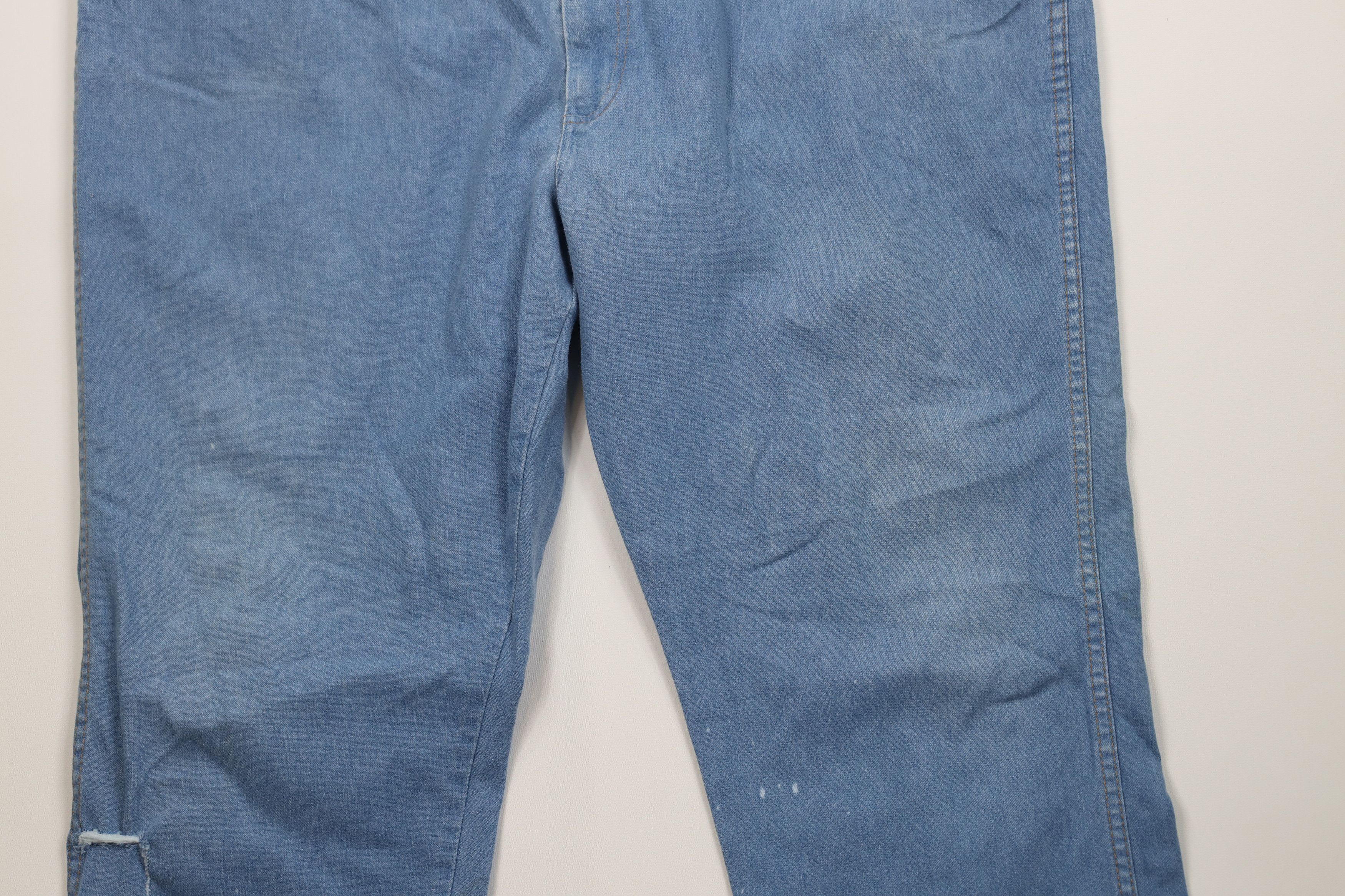 Vintage Vintage 70s Streetwear Flared Wide Leg Denim Jeans Blue USA Size US 44 / EU 60 - 3 Thumbnail