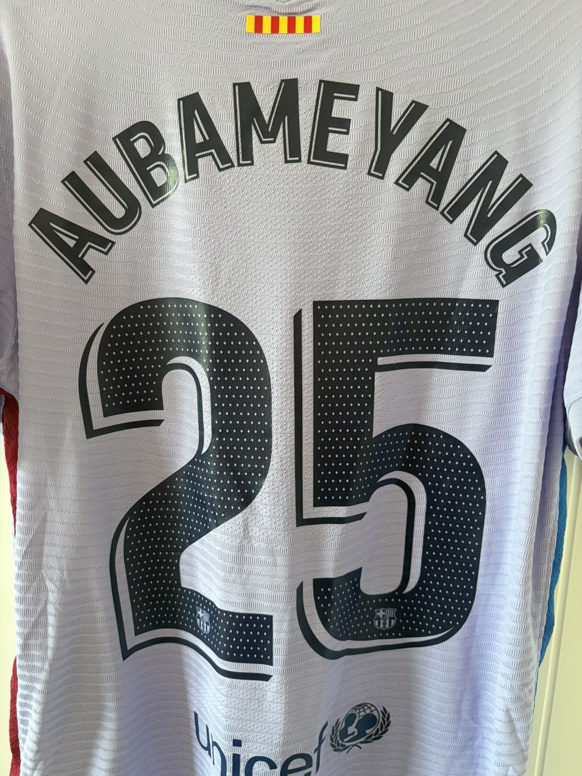 Barcelona nike 2021/2022 wyjazdowa Aubameyang meczowa — zdjęcie 2