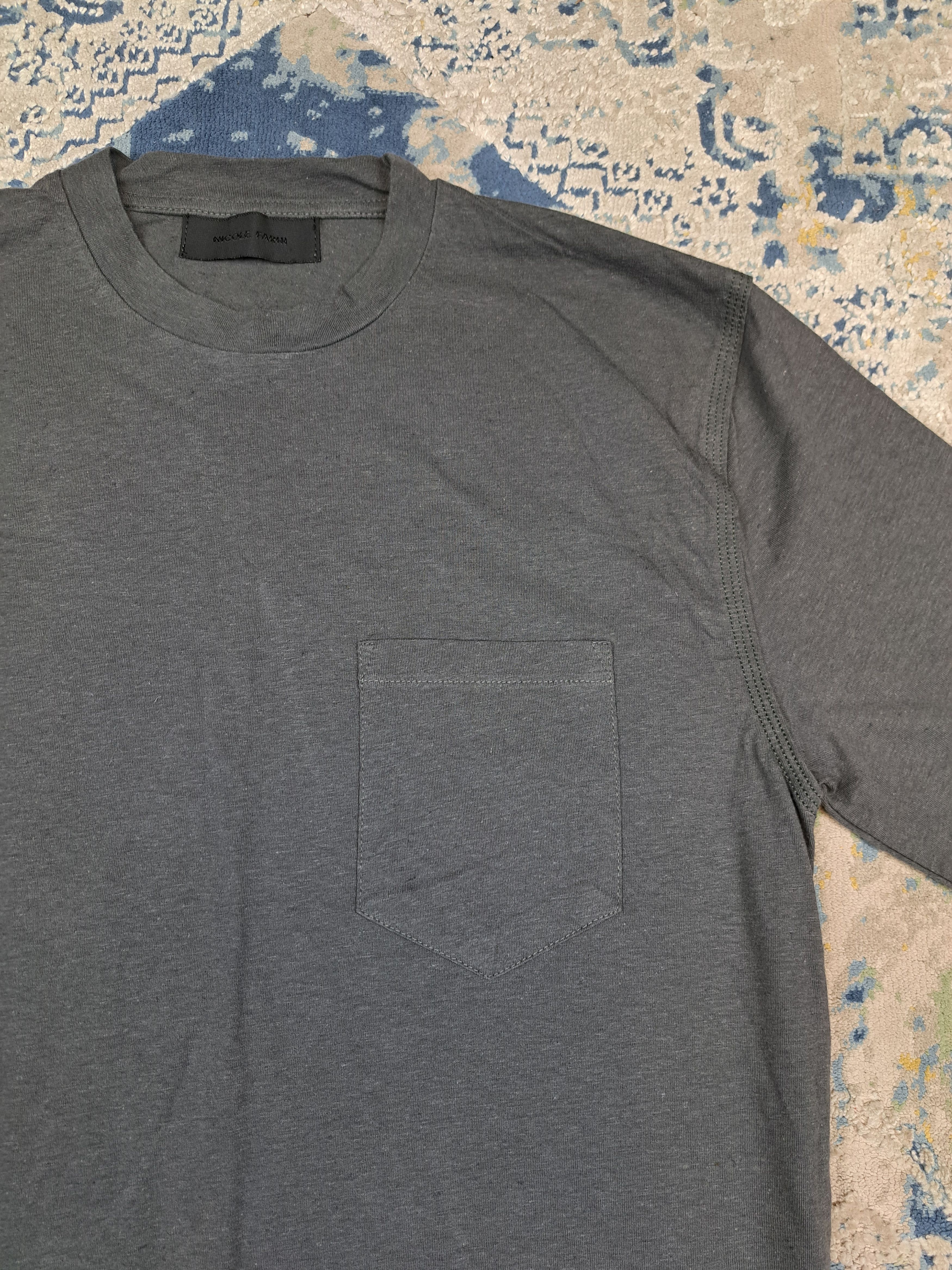 Nicole Farhi Nicole Farhi Anthracite Archive Pocket Tee Overlock Stitchin Size US M / EU 48-50 / 2 - 2 Thumbnail