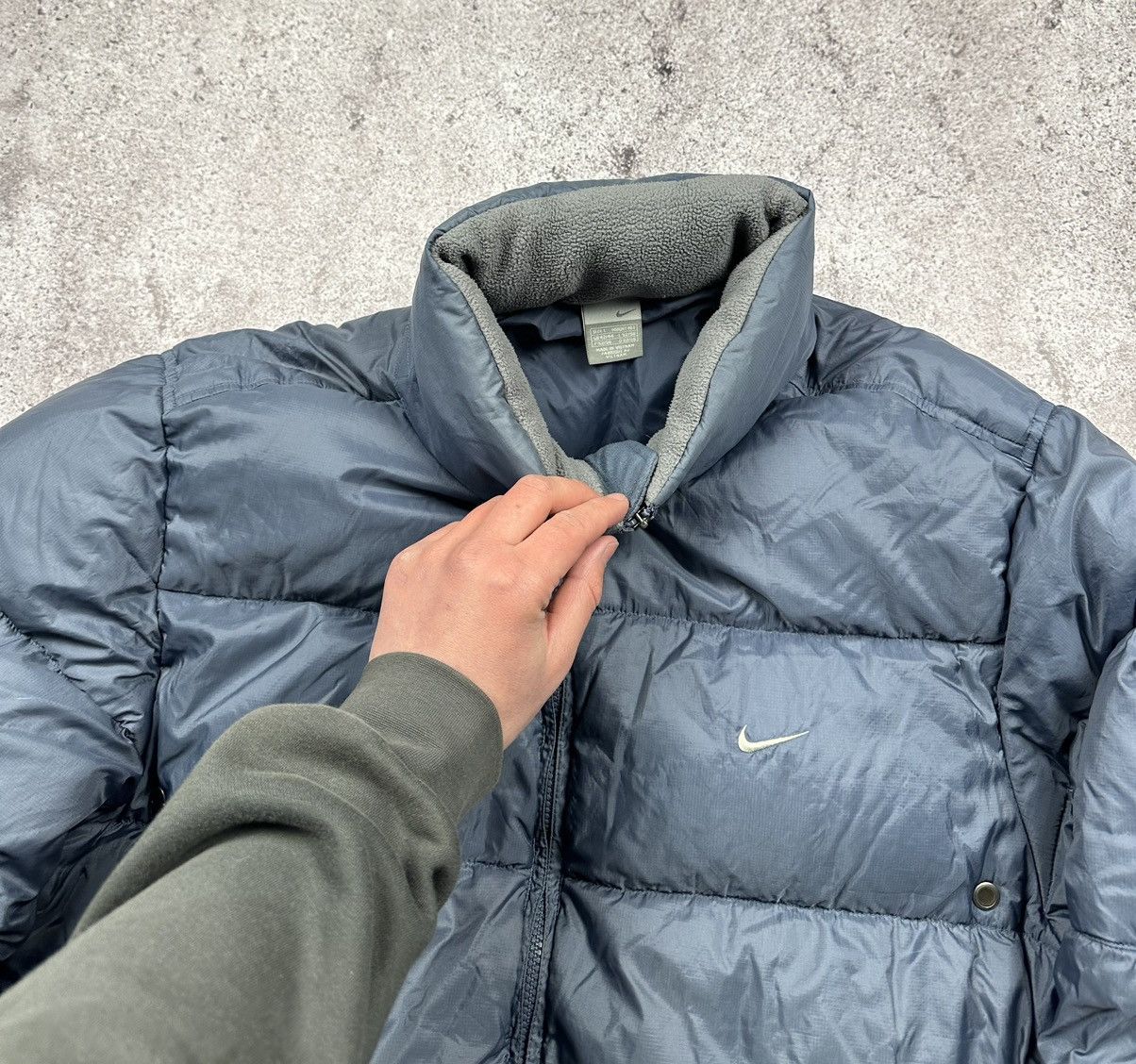 Nike 2000s💙 Nike Vintage Puffer Down Jacket Y2K Size US L / EU 52-54 / 3 - 7 Thumbnail