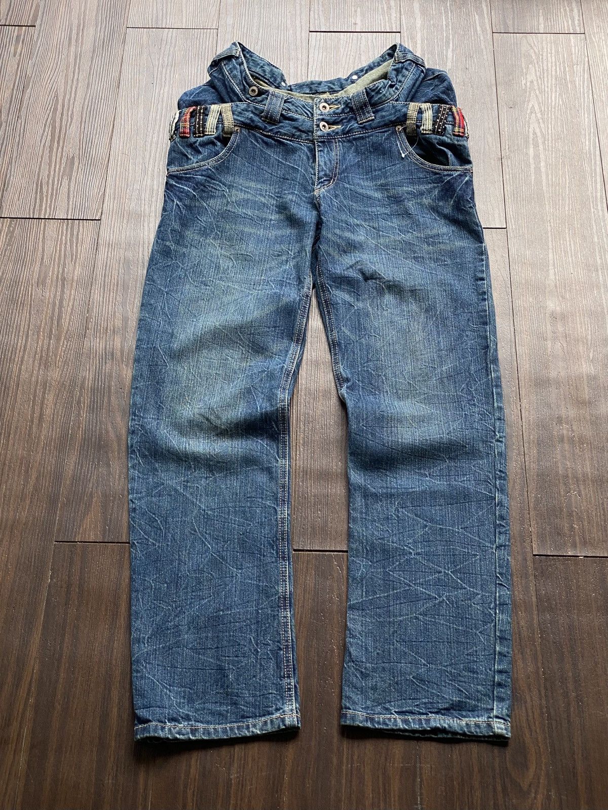 Japanese Brand JAPANESE BRAND DOUBLE WAIST WHISKER Size US 32 / EU 48 - 8 Thumbnail