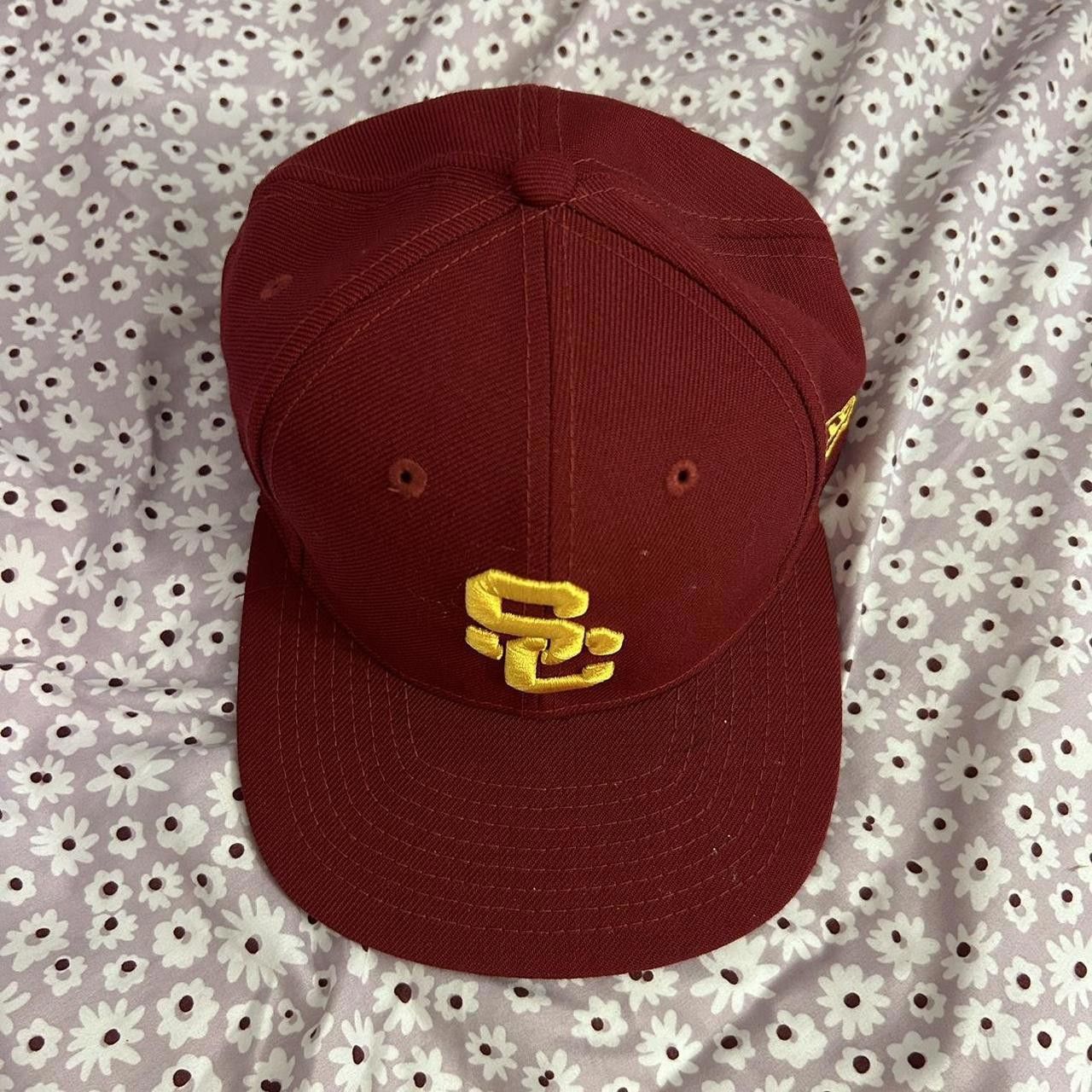 Designer Men's Burgundy and Yellow Hat Size ONE SIZE - 1 Thumbnail