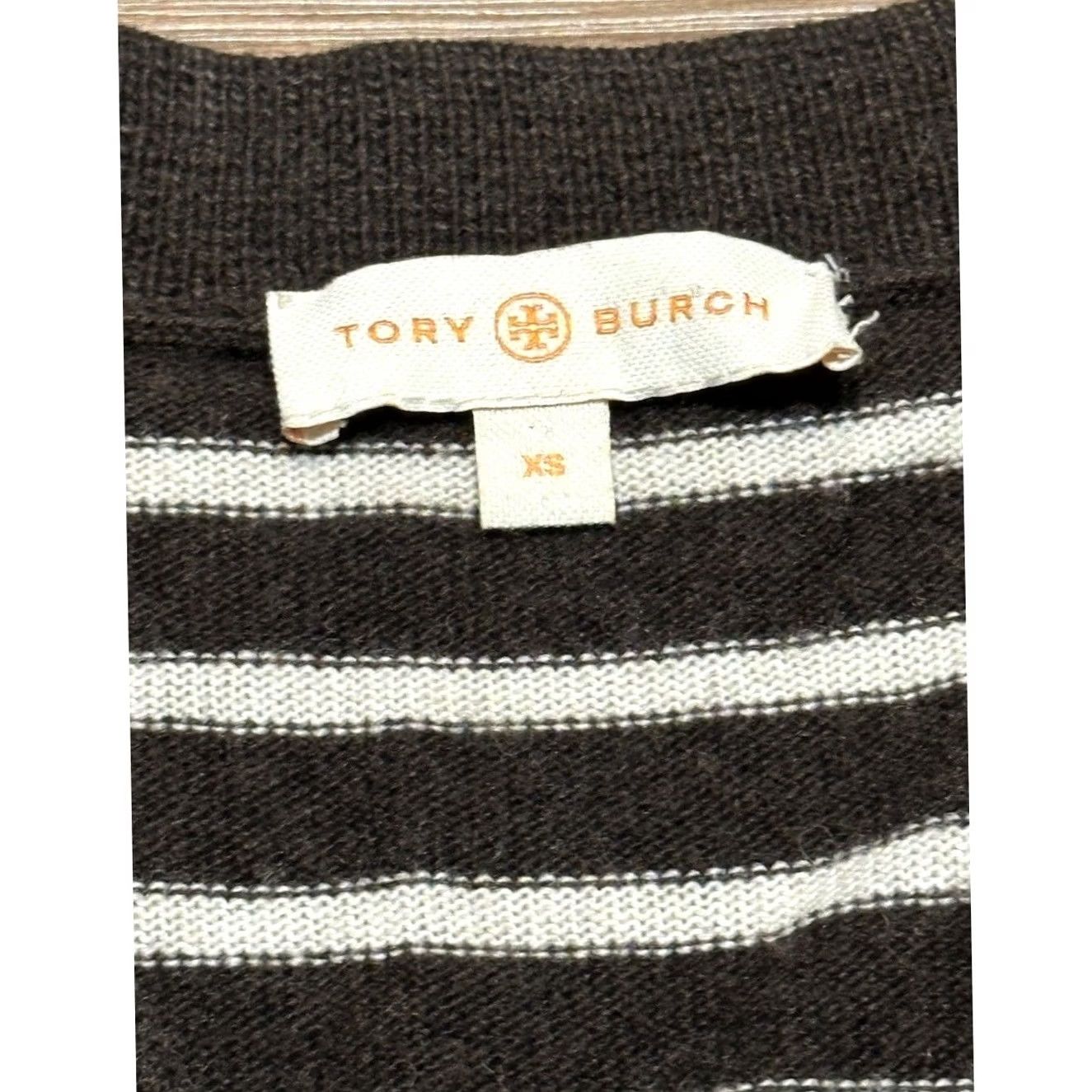 Tory Burch Tory Burch Striped Tunic Sweater Wool Cashmere Blend Brown XS Women Size XS / US 0-2 / IT 36-38 - 5 Thumbnail