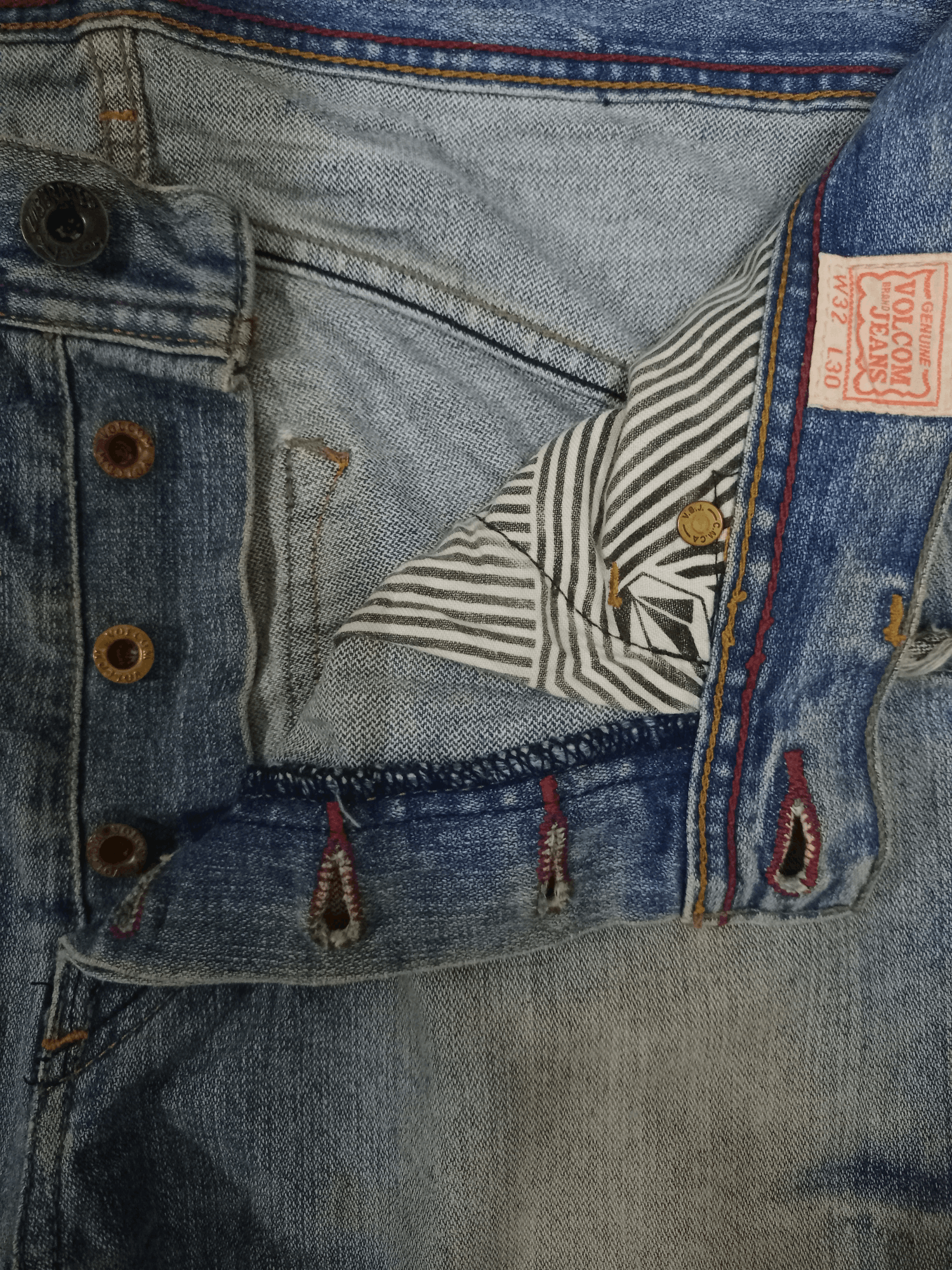 Volcom Vintage VLCM 06 Liberated Volcom Curved Baggy Jeans Size US 34 / EU 50 - 4 Thumbnail