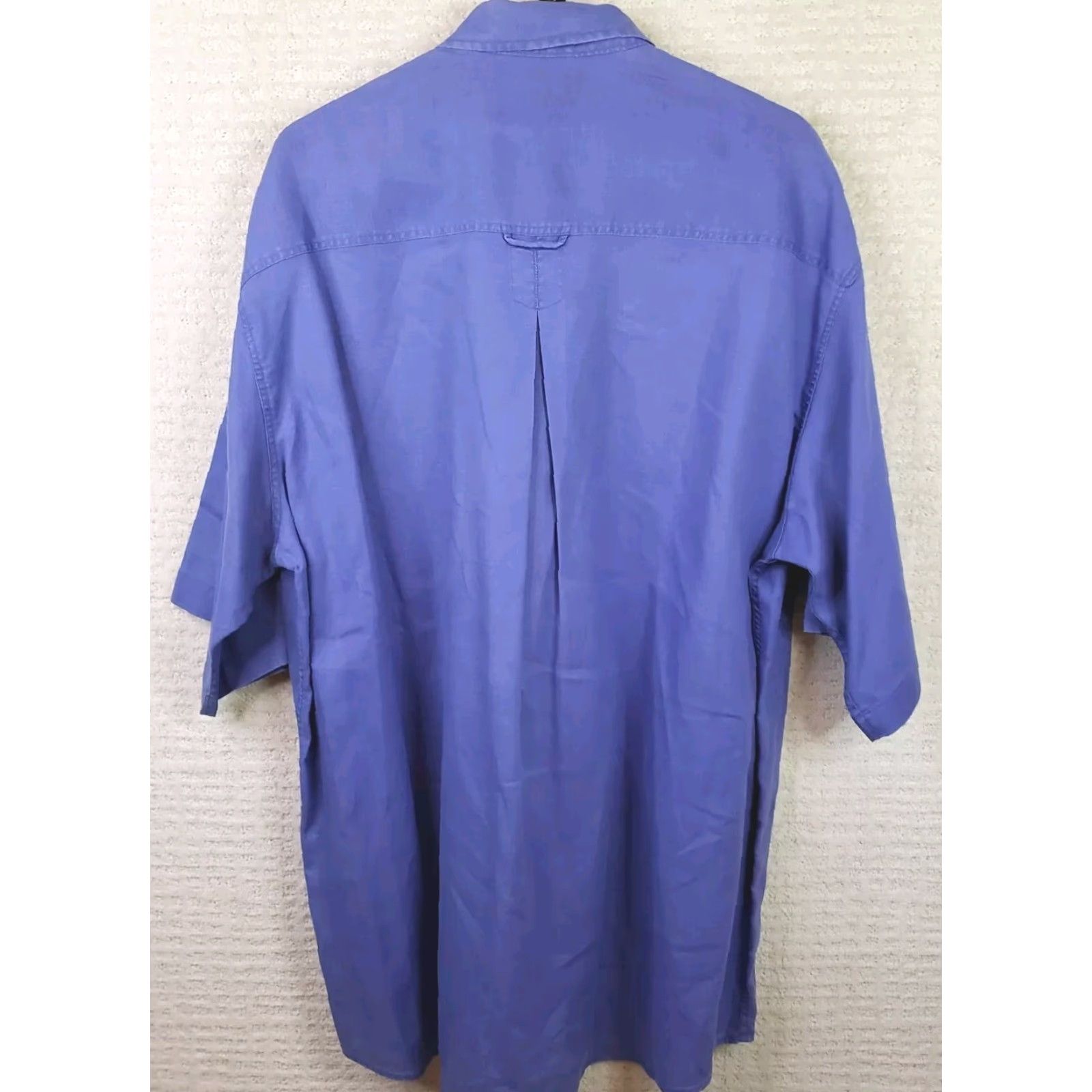 Country Road Country Road Shirt Men's L Blue Linen Plaid Button Up Short Sleeve Lightweight Size US L / EU 52-54 / 3 - 7 Thumbnail