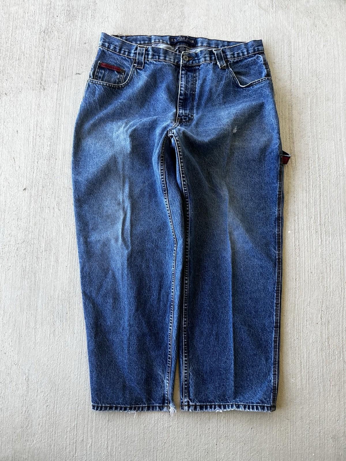 U.S. Polo Assn. VTG US Polo Assn. Carpenter Jeans Mens 38x30 Blue Baggy Size US 38 / EU 54 - 1 Thumbnail