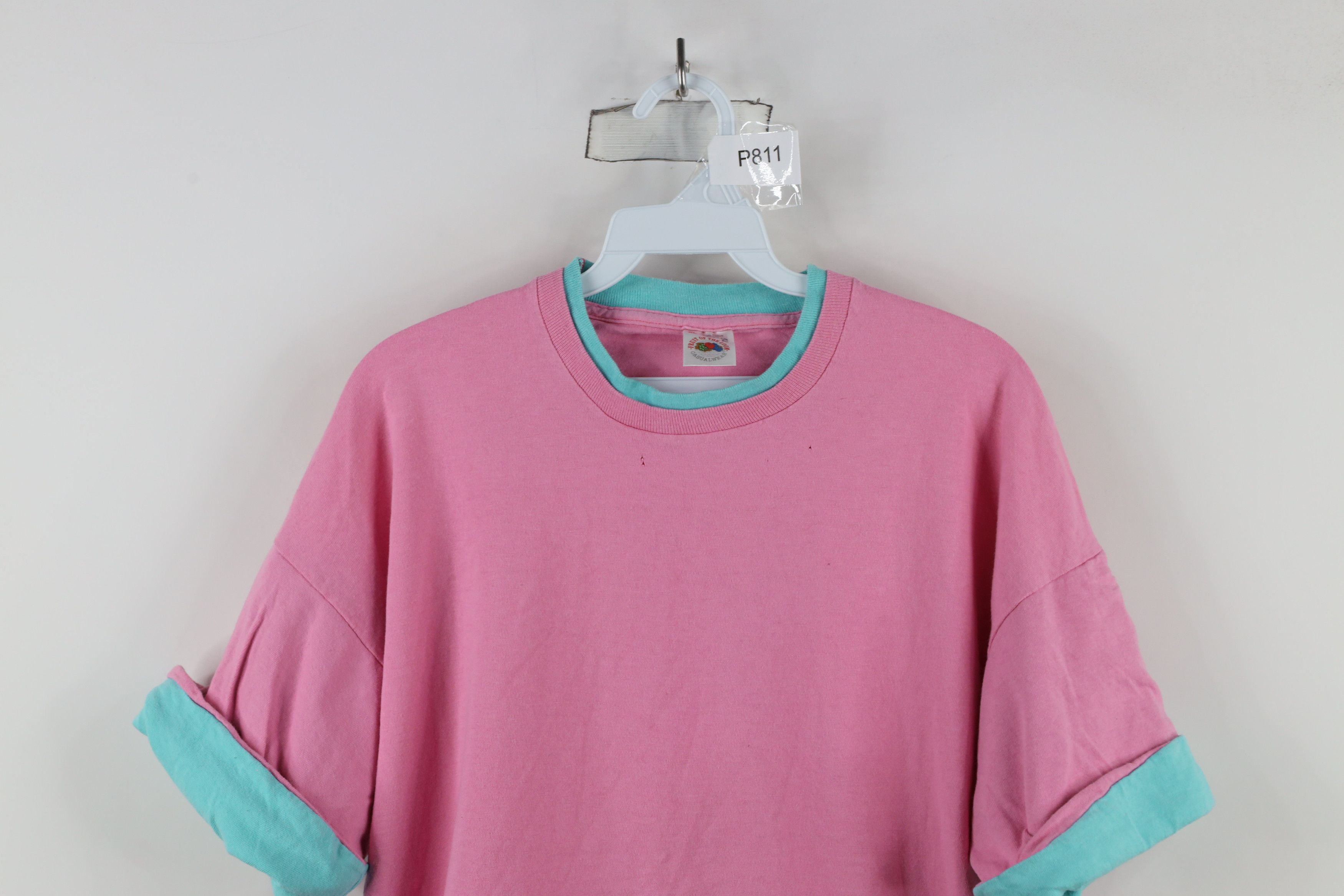 Vintage Vintage 90s Streetwear Layered Short Sleeve T-Shirt USA Size XL / US 12-14 / IT 48-50 - 2 Thumbnail