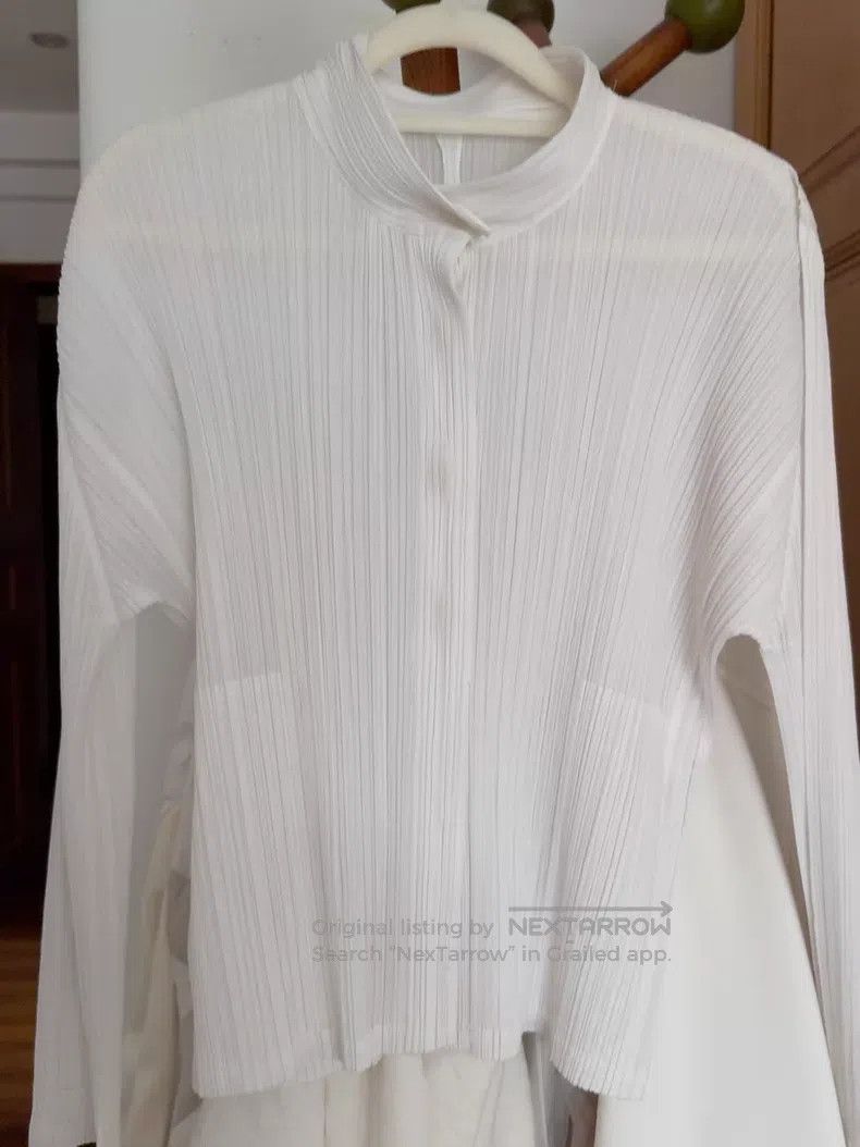 Issey Miyake Issey Miyake White Jacket Size L / US 10 / IT 46 - 1 Thumbnail