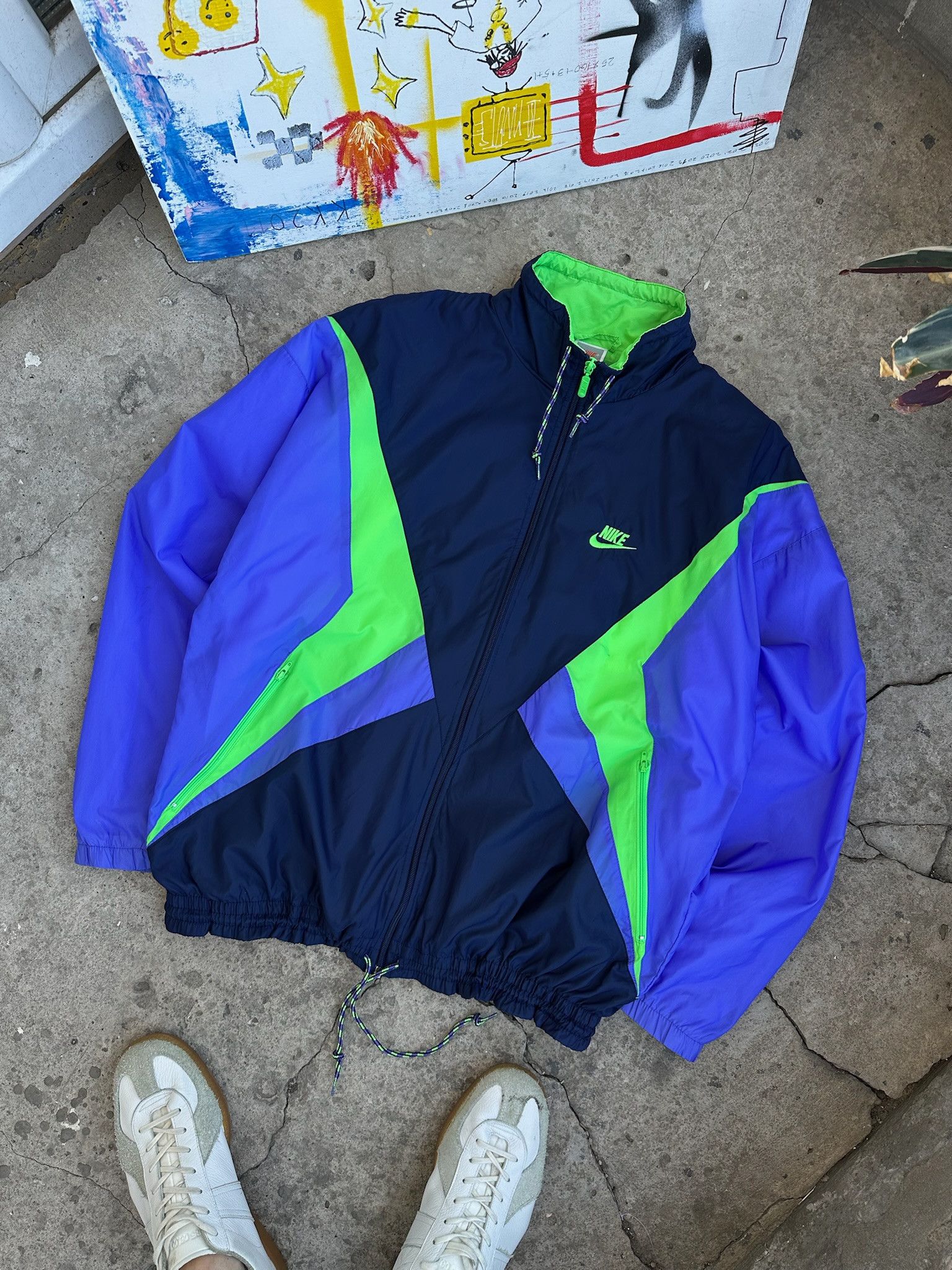 Nike Vintage Nike track jacket streetwear Size US M / EU 48-50 / 2 - 2 Thumbnail