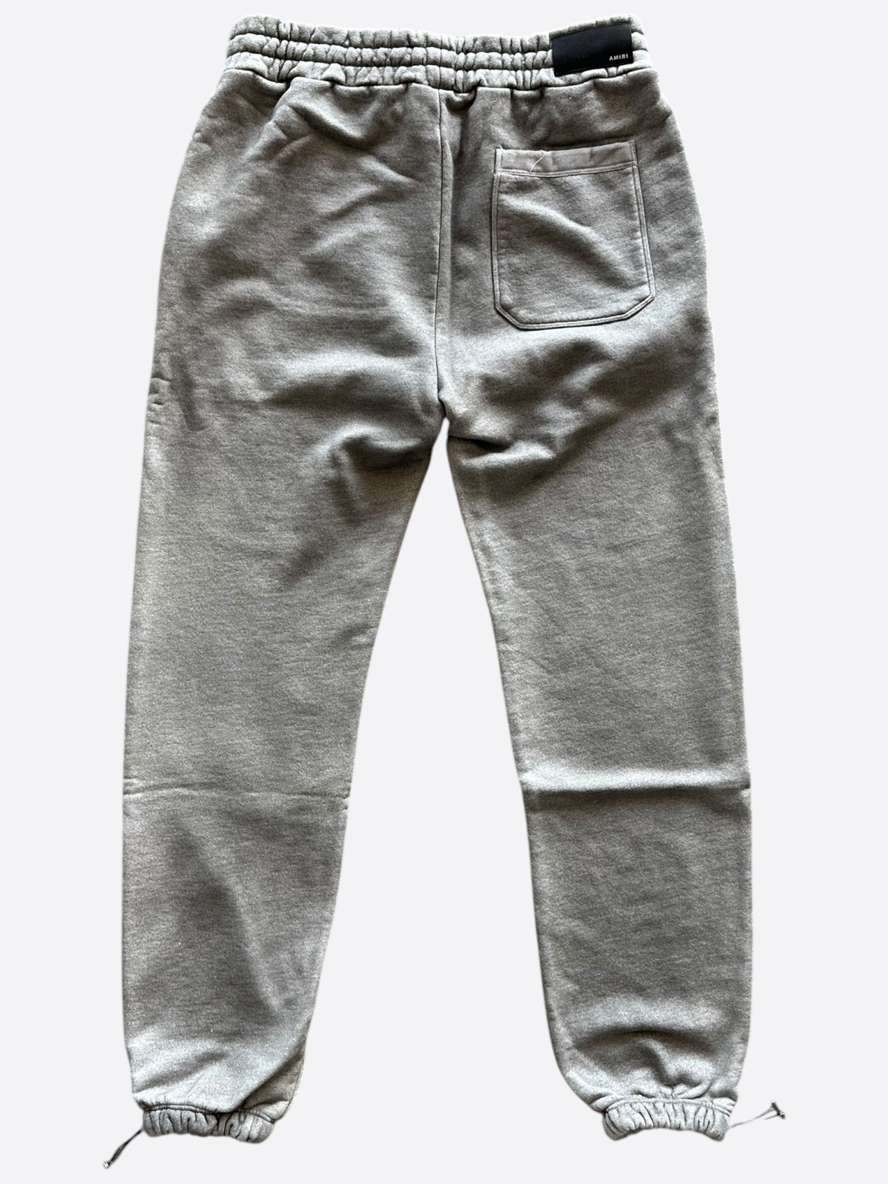 Amiri Amiri Grey & White Puff Logo Sweatpants Size US 32 / EU 48 - 2 Thumbnail
