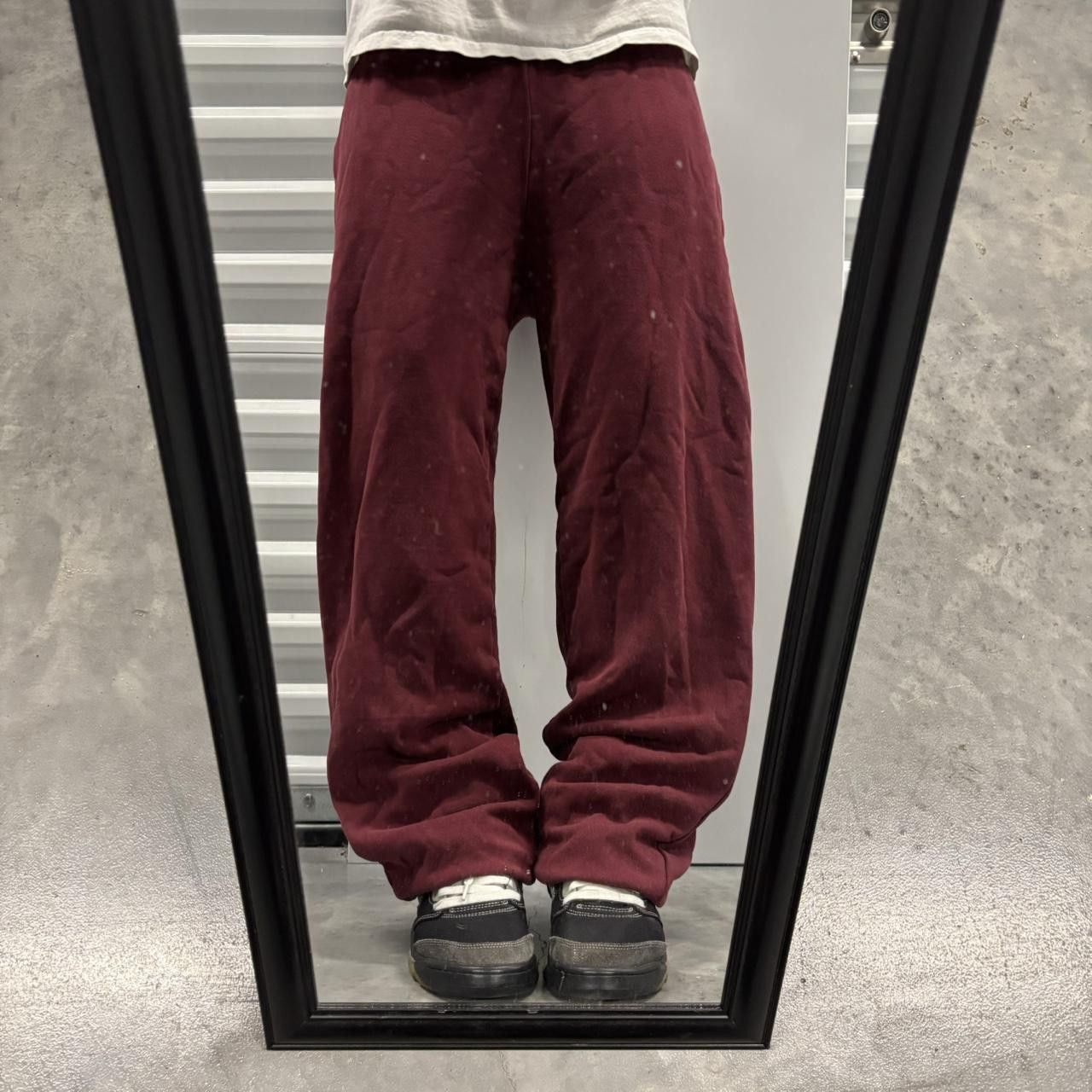 Japanese Brand × Vintage Crazy Vintage Y2K/2000s Red Skater Essential Sweatpants! Size US 28 / EU 44 - 1 Thumbnail