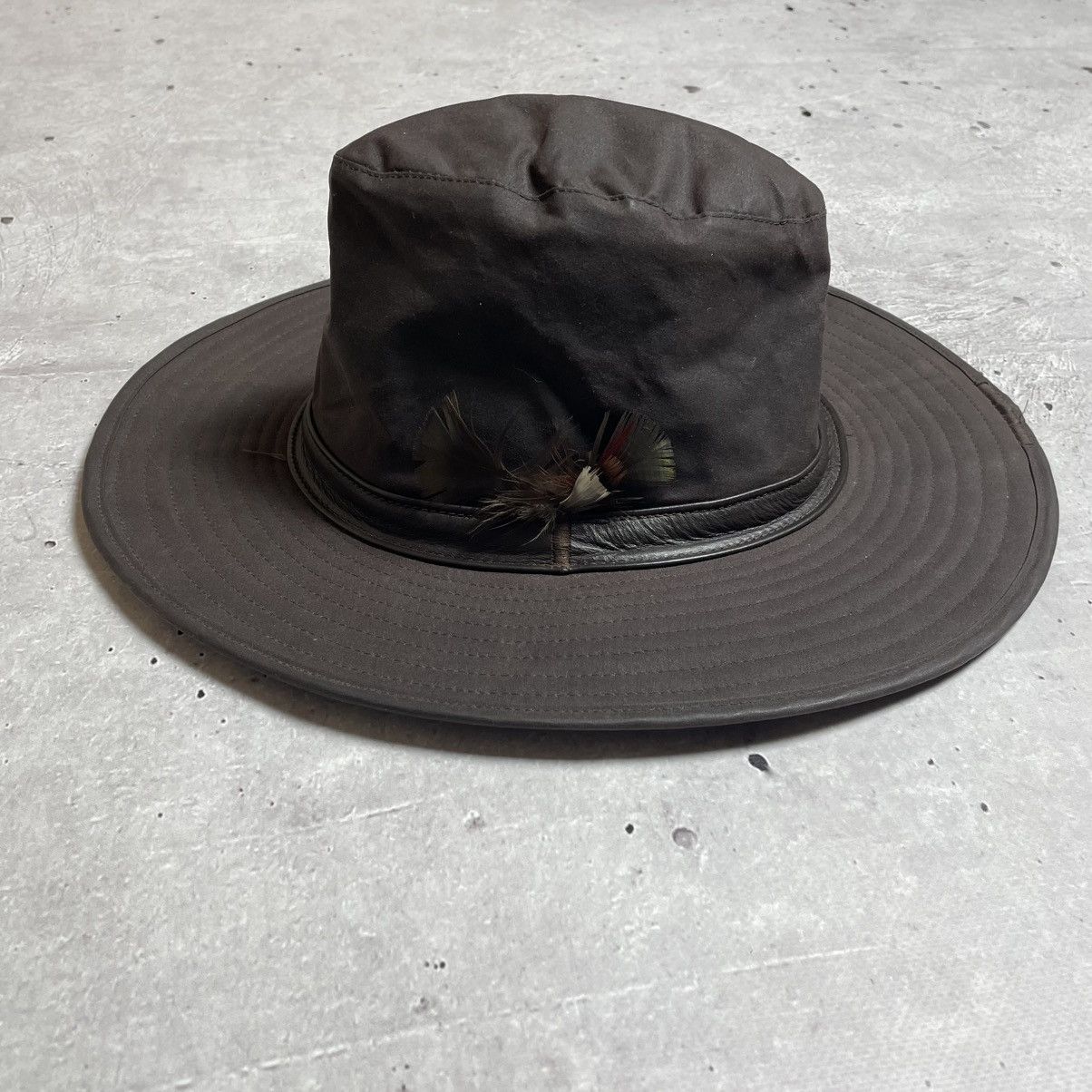 Barbour × Vintage Barbour Waxed Hat Men Brown Size ONE SIZE - 1 Thumbnail