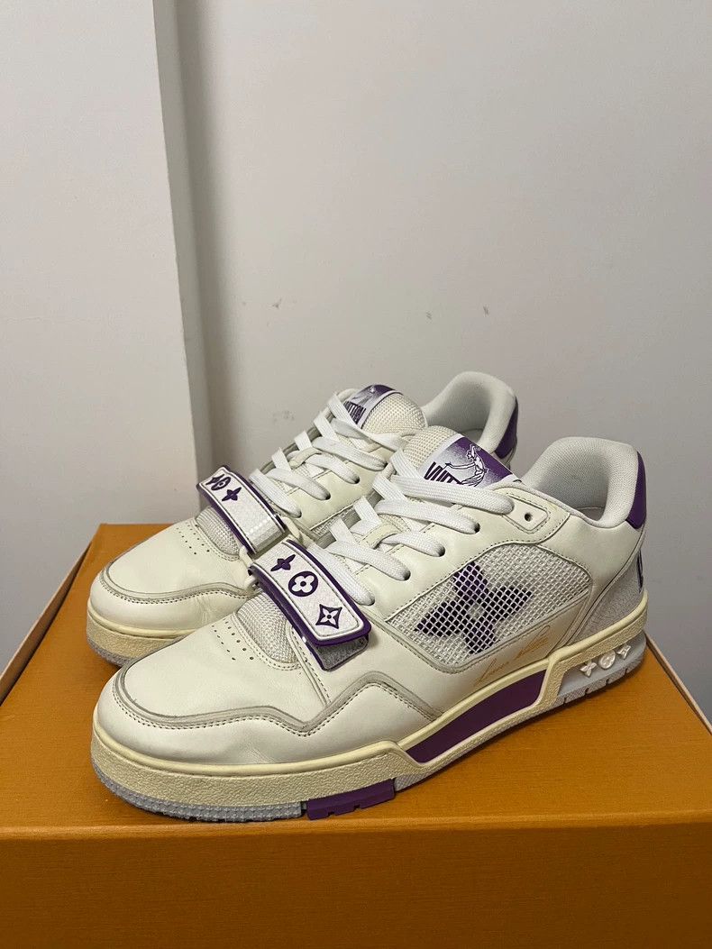 Louis Vuitton Louis Vuitton Trainer White Purple Sneakers - dmc Size US 8 / EU 41 - 1 Thumbnail