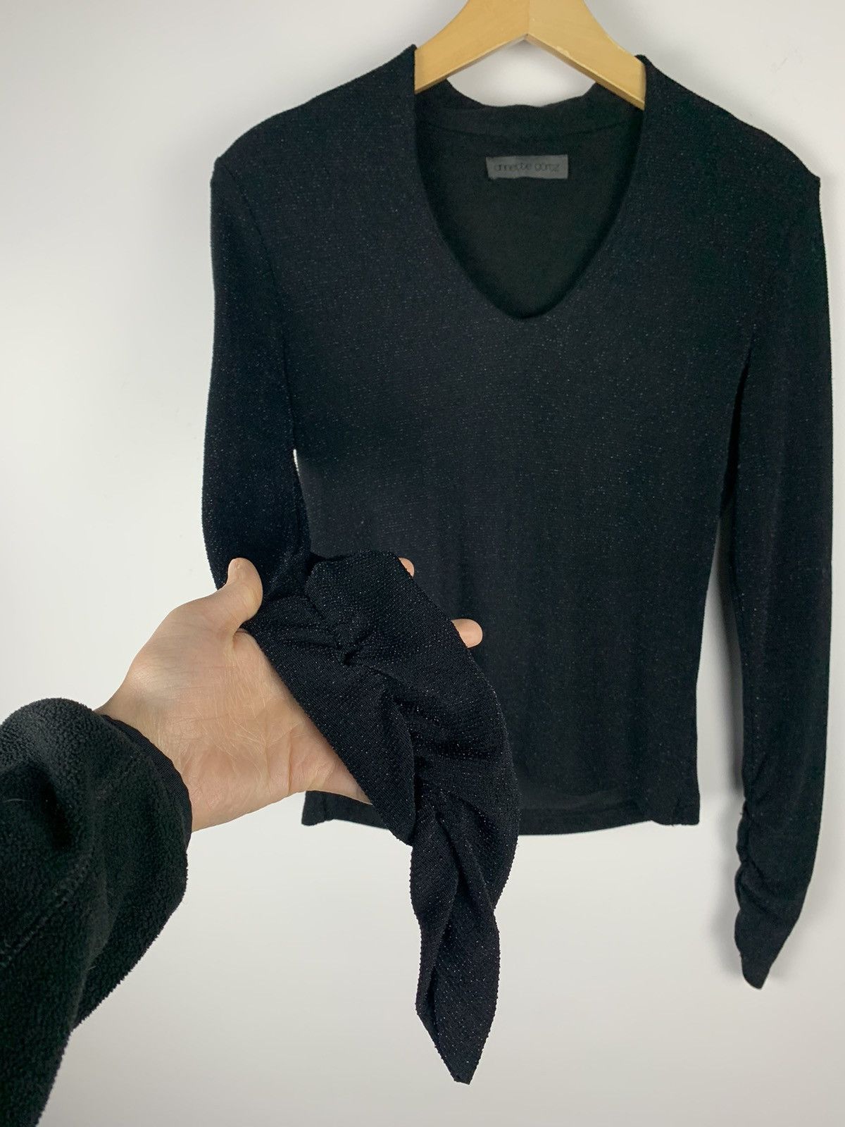 Annette Gortz Anette Gortz Long Sleeve T-Shirt Top Black Size S Y2K Size S / US 4 / IT 40 - 6 Thumbnail