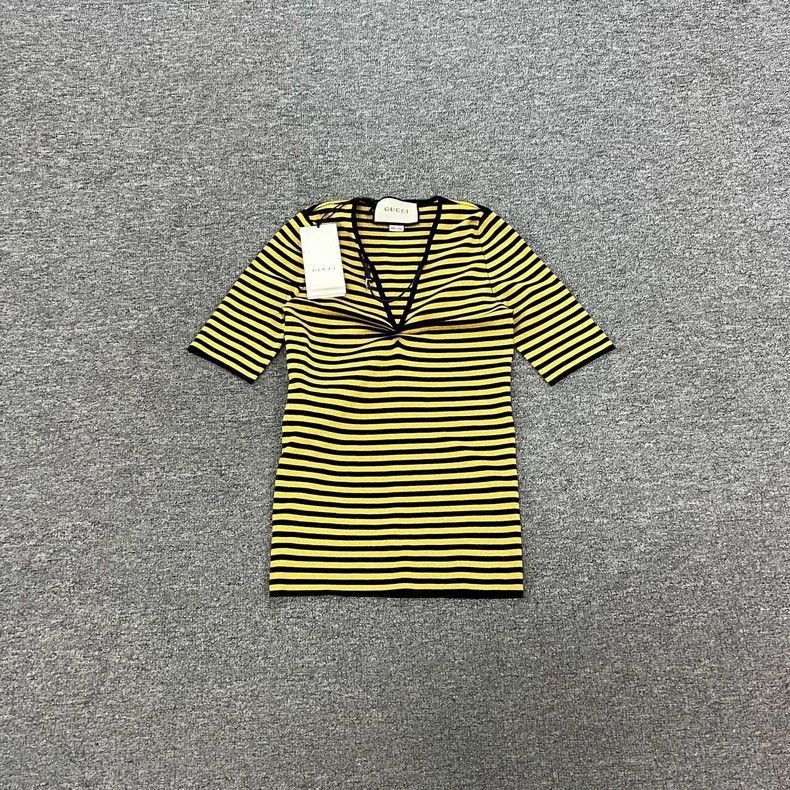 Gucci Gucci Striped Knitted Short Sleeve TShirt-2506 Size M / US 6-8 / IT 42-44 - 2 Thumbnail