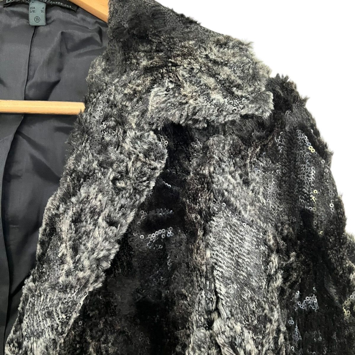 Vintage Sequins fur blazer Size S / US 4 / IT 40 - 2 Thumbnail
