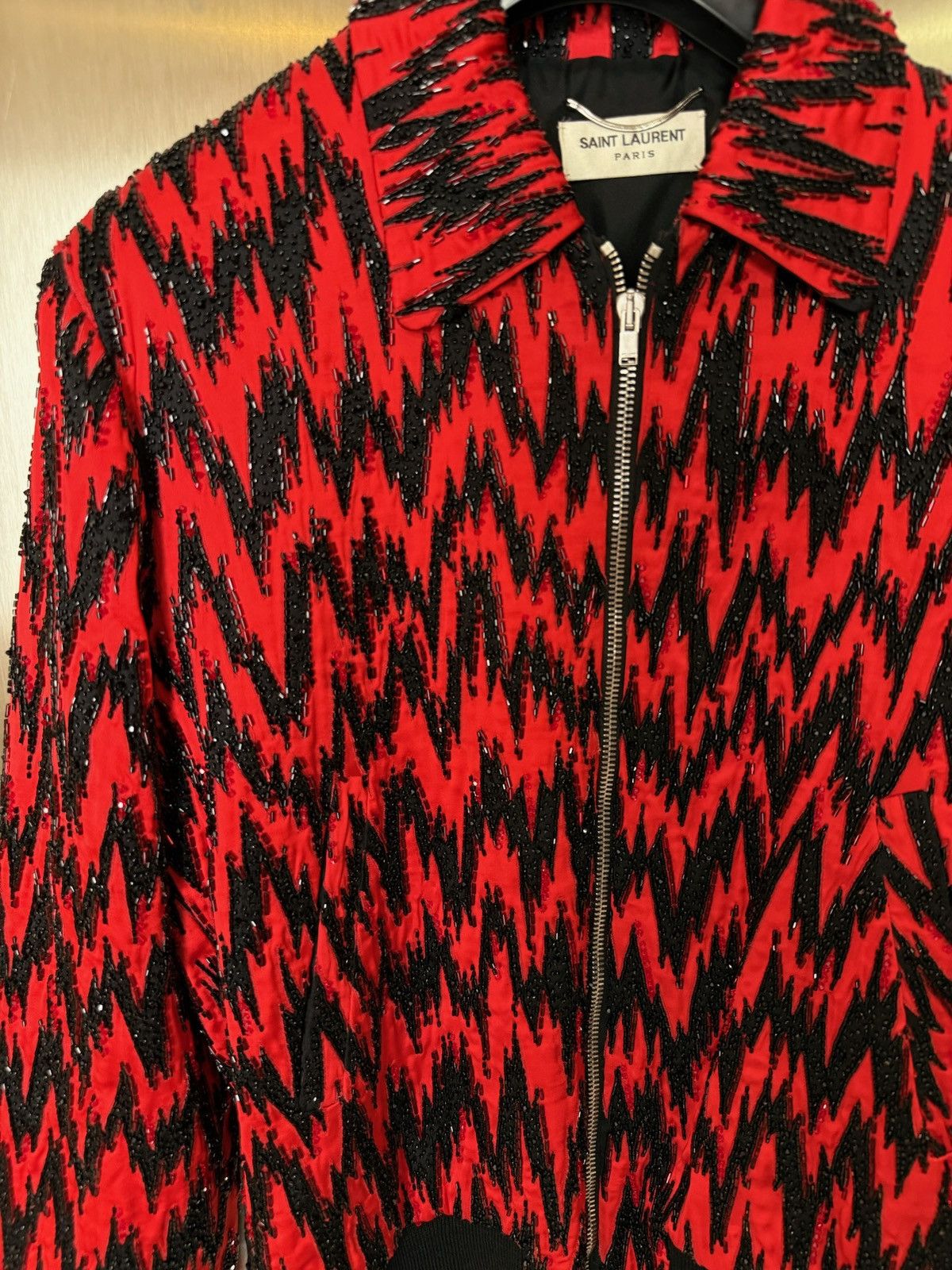 Saint Laurent Paris Aw15 zic zag Lighting Jacket Size US S / EU 44-46 / 1 - 3 Thumbnail