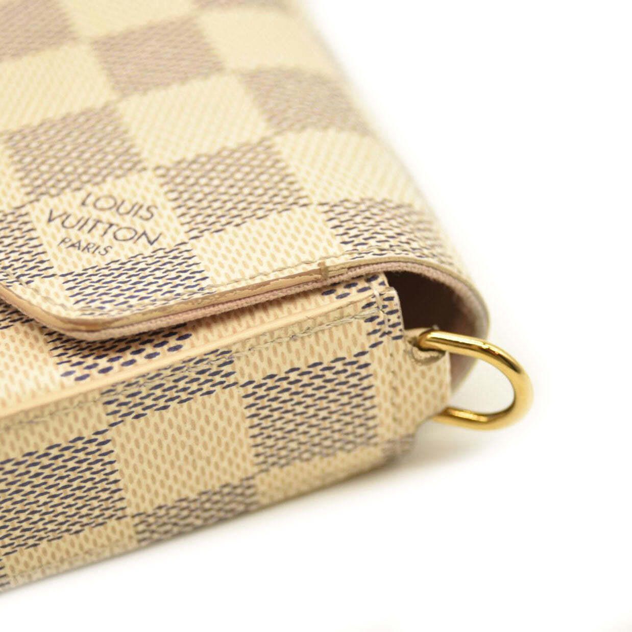 Louis Vuitton Louis Vuitton Damier Azur Pochette Chain Wallet AZ1169 Size ONE SIZE - 10 Thumbnail