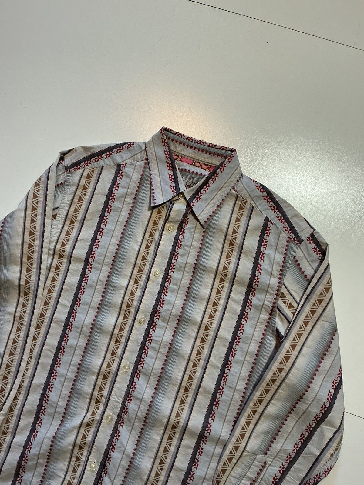 Robert Graham Robert Graham Southwestern Multicolor Striped Button Shirt Size US M / EU 48-50 / 2 - 3 Thumbnail