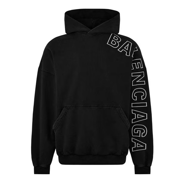 Balenciaga Sleeve Logo Hoodie Size US S / EU 44-46 / 1 - 1 Thumbnail