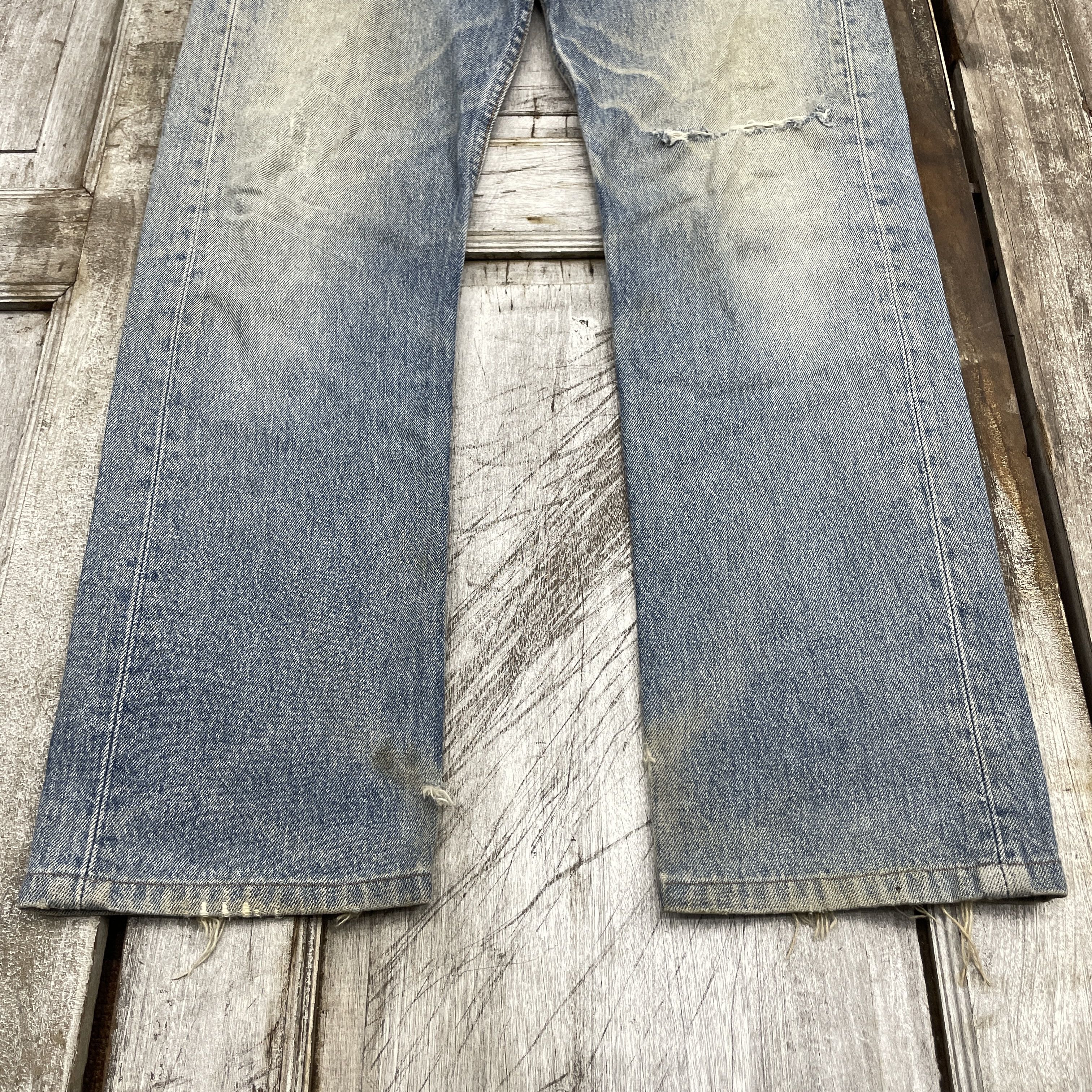 Levi's × Vintage Vintage Levi's 501 Faded Distressed Jeans-WC313 Size US 29 - 2 Thumbnail