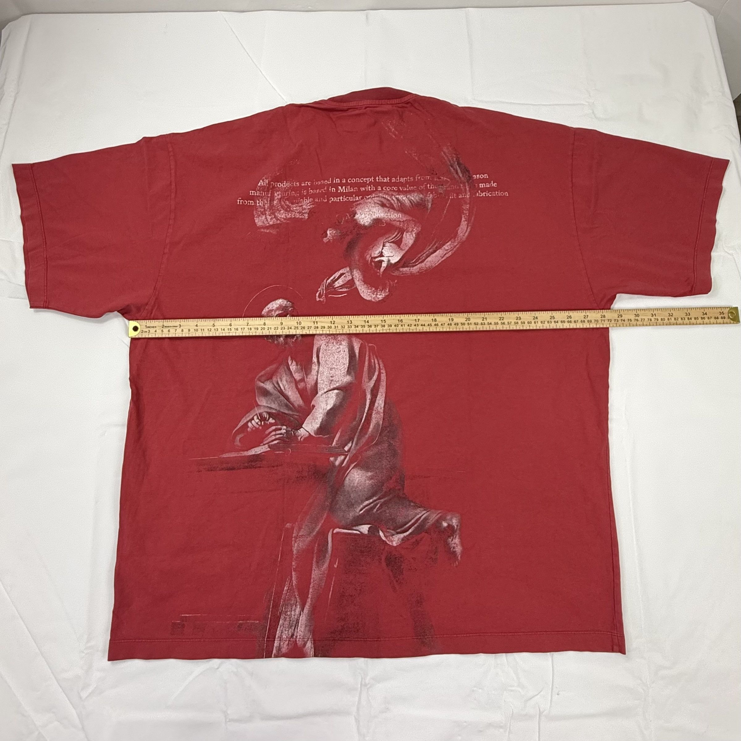 Off-White Off-White Caravaggio Graphic T-Shirt Red Oversized XL Size US XL / EU 56 / 4 - 2 Thumbnail